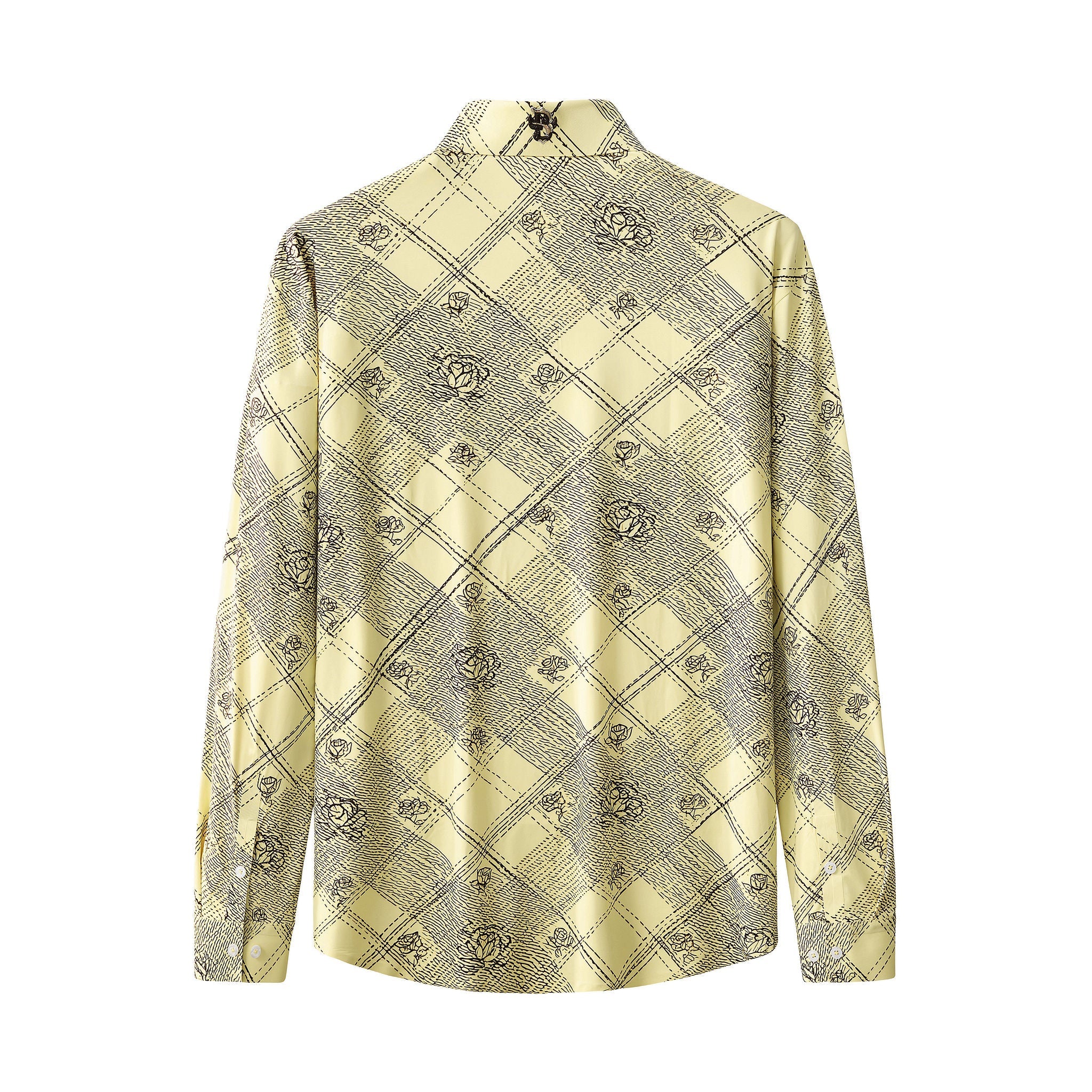 Seamless Rose Plaid Shirt – El Baron BUTTERMILK