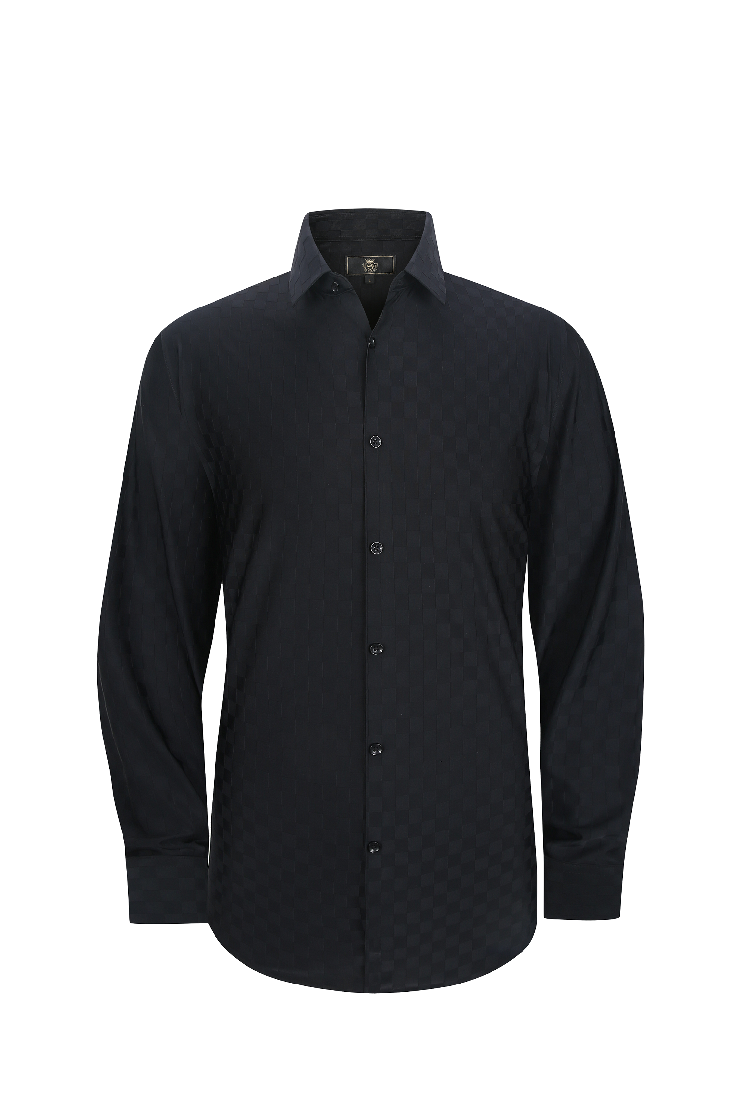 Gridline Stretch LS Shirt - El Baron BLACK