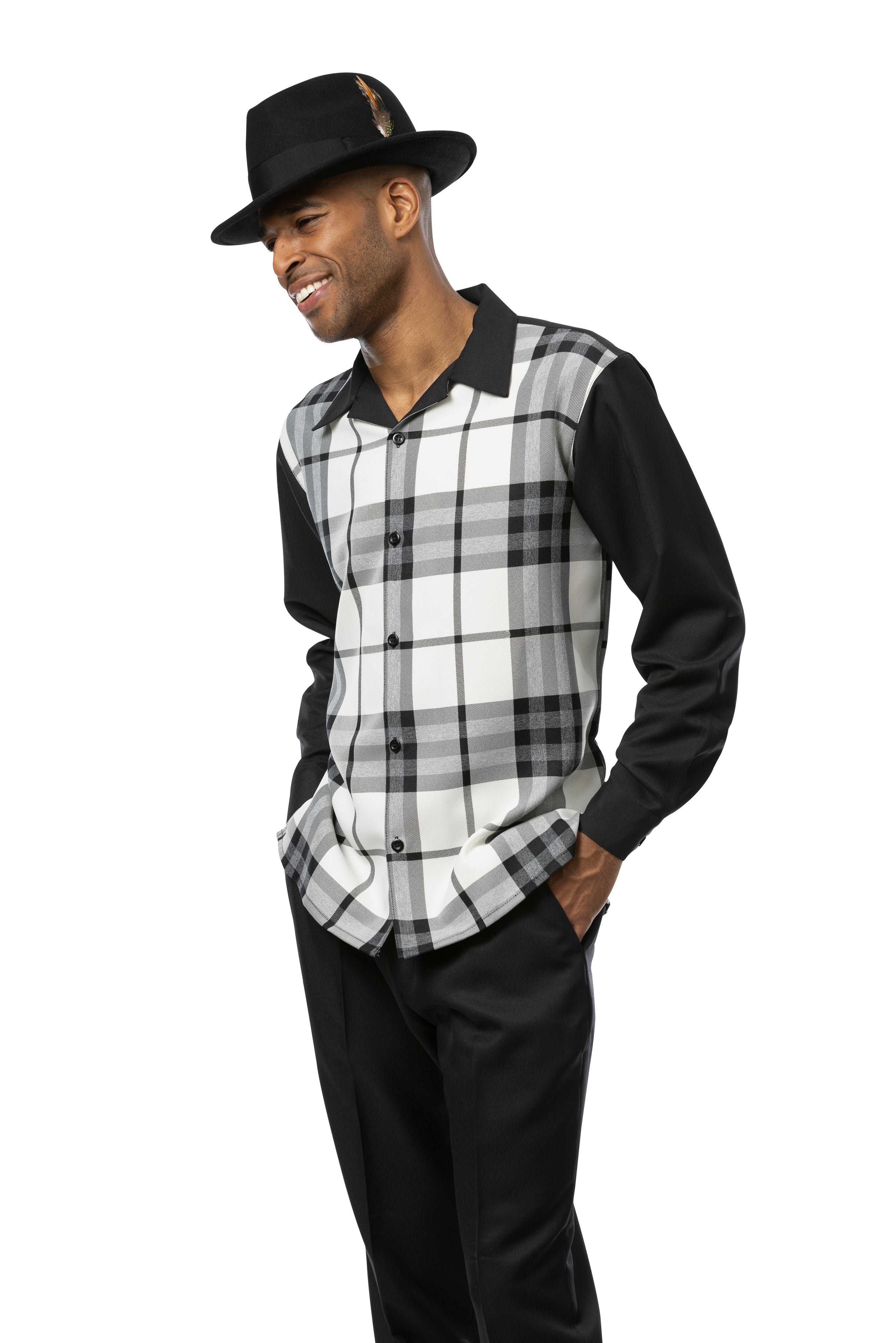 Montique 2355 Long Sleeve Two Piece Set Black