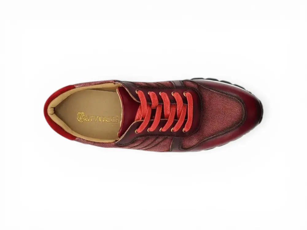 Fashion Sneaker Calfskin with Canvas inlaid