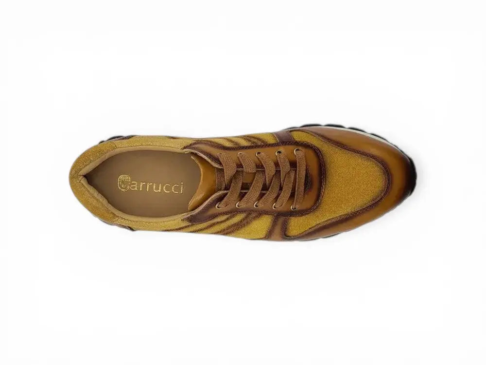 Fashion Sneaker Calfskin with Canvas inlaid