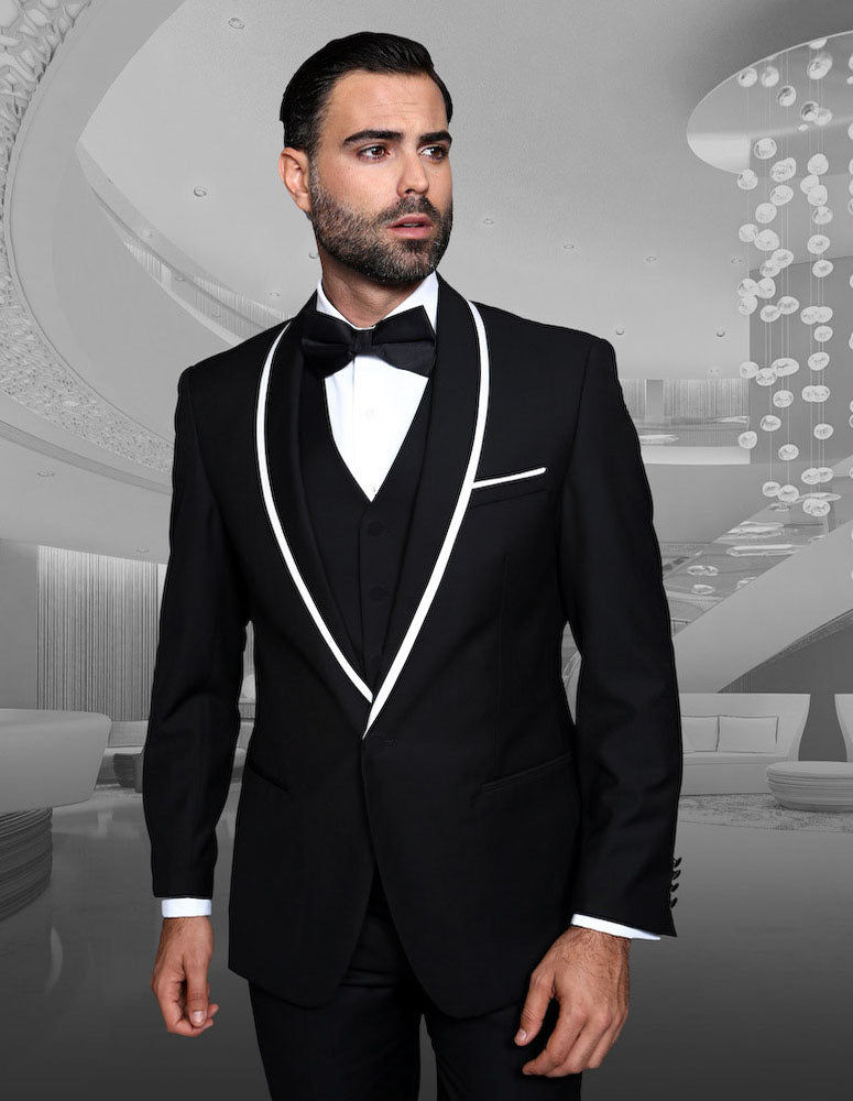 Statement GENOVA 3 Piece Tuxedo Black