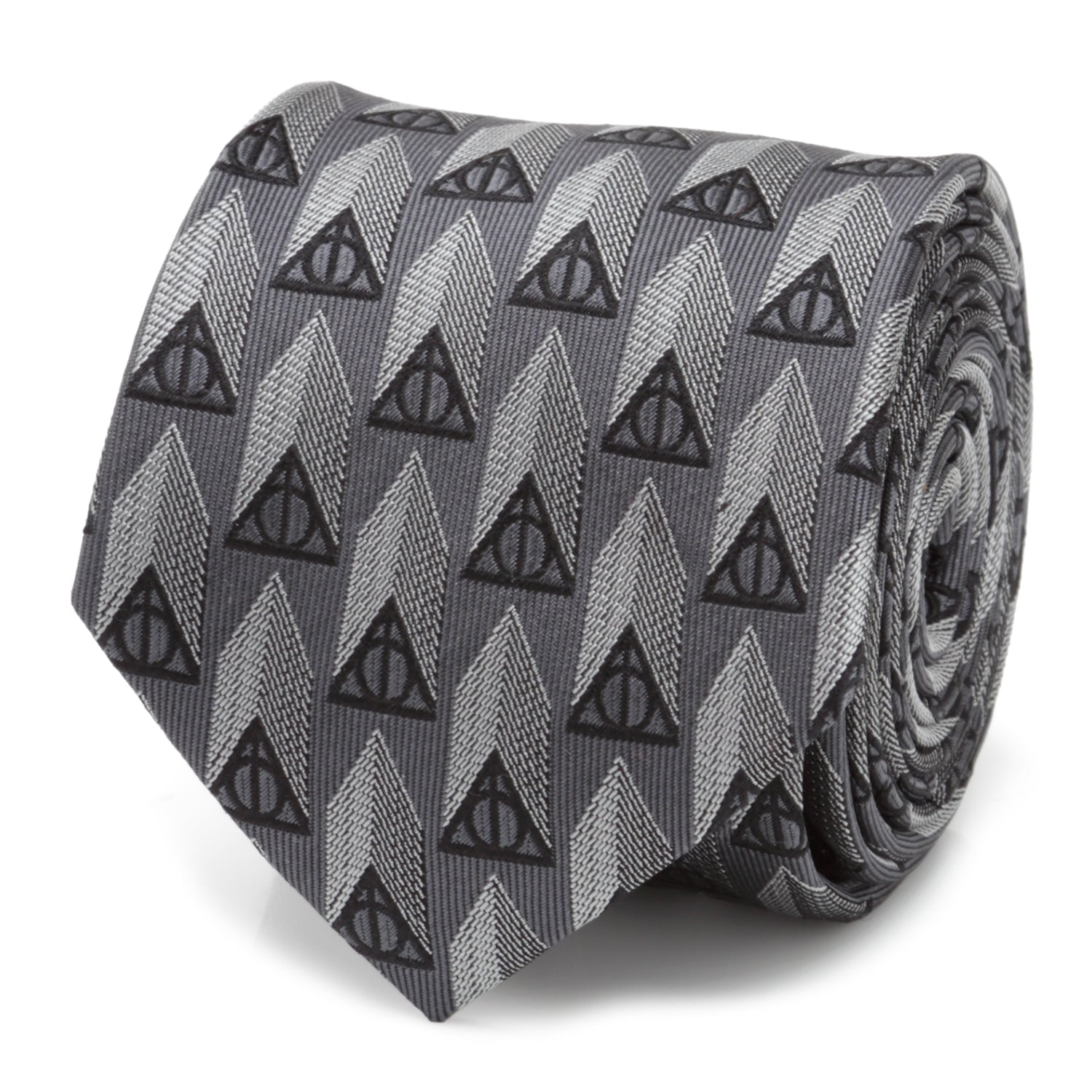 Harry Potter Deathly Hallows Gray Silk Men's Tie
