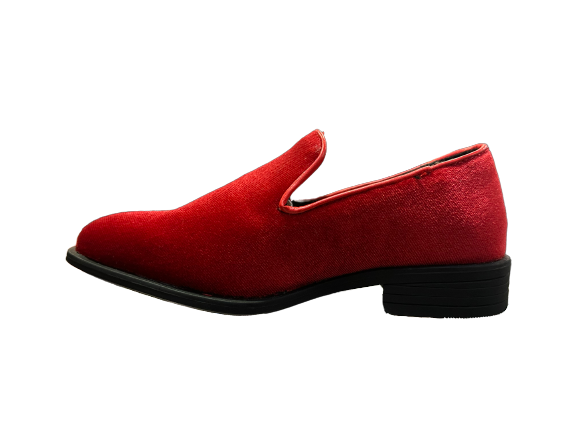 strapless open back dress Jodano Boys Velvet Slip-On Shoes