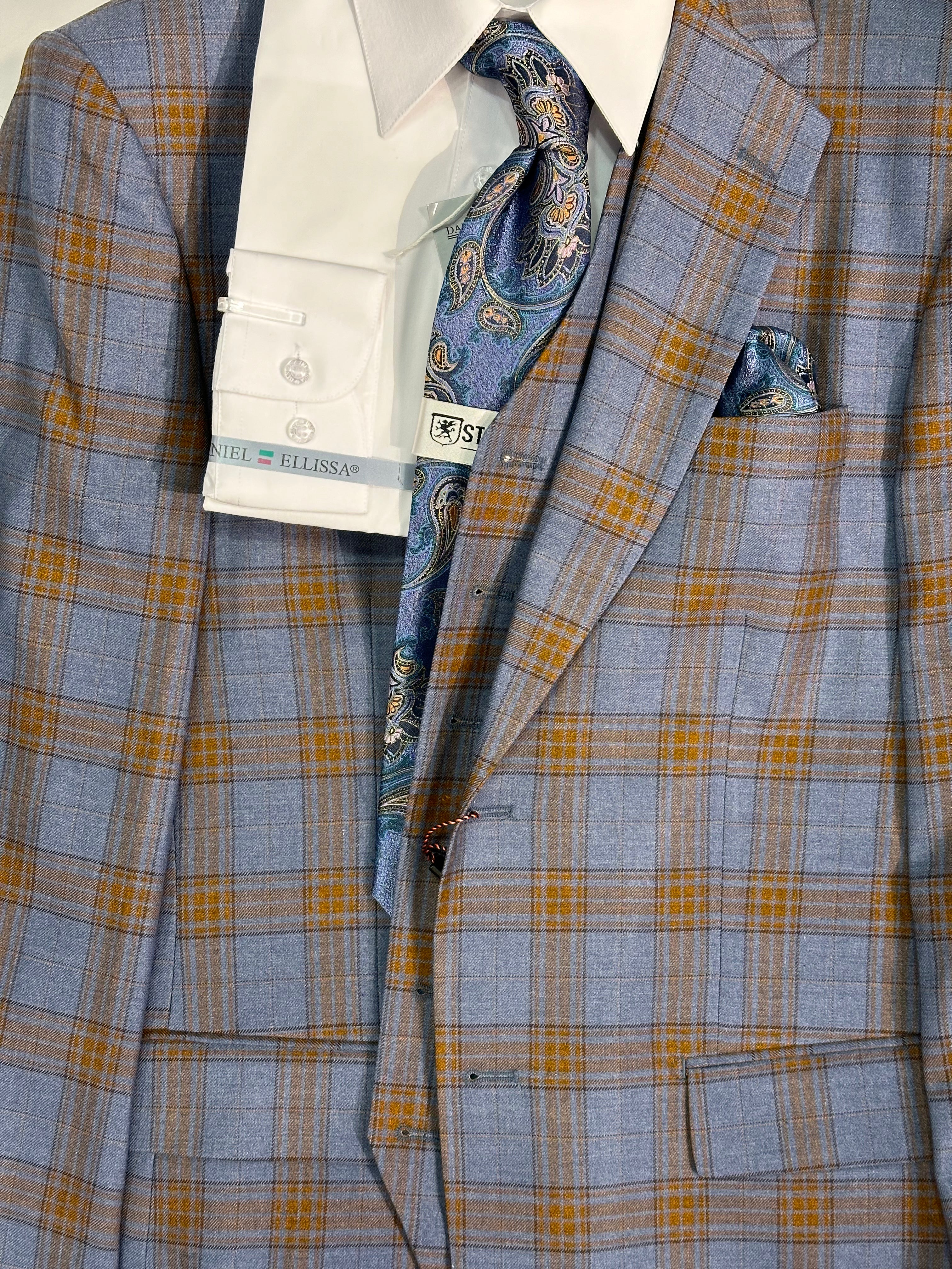 Vitali M8607 3 Pieces Vested Suit Grey