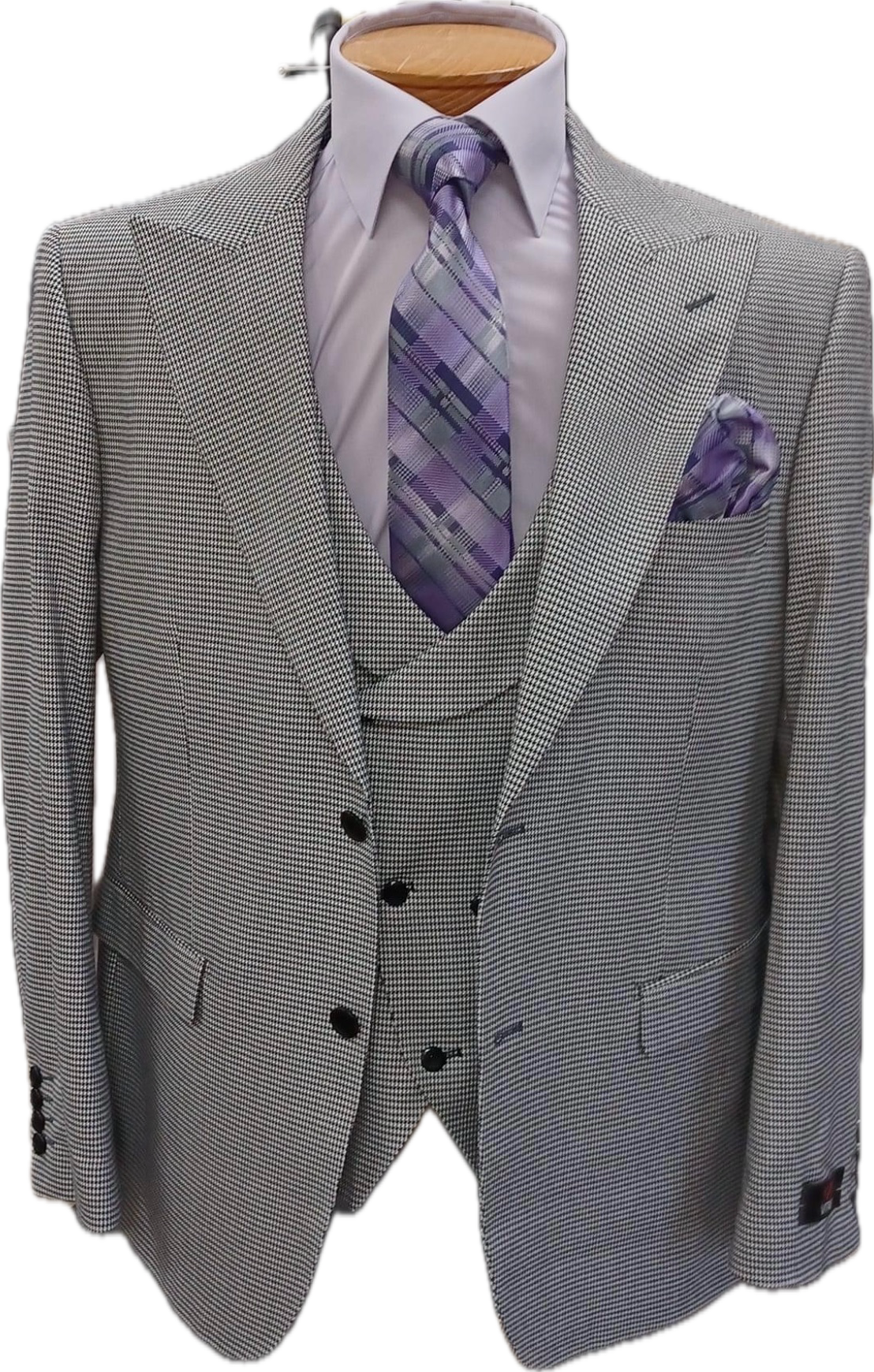Vitali M5917 3 Pieces Vested Suit Grey