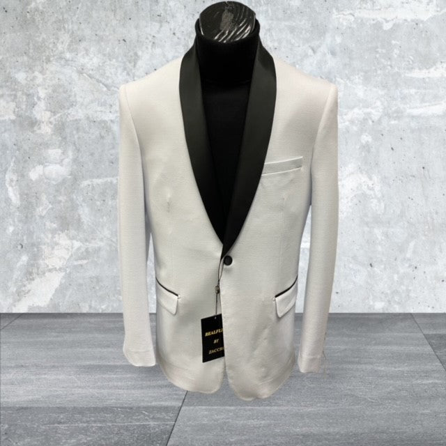 Mazari 5920 4-Way Stretch Tux Blazer BLack