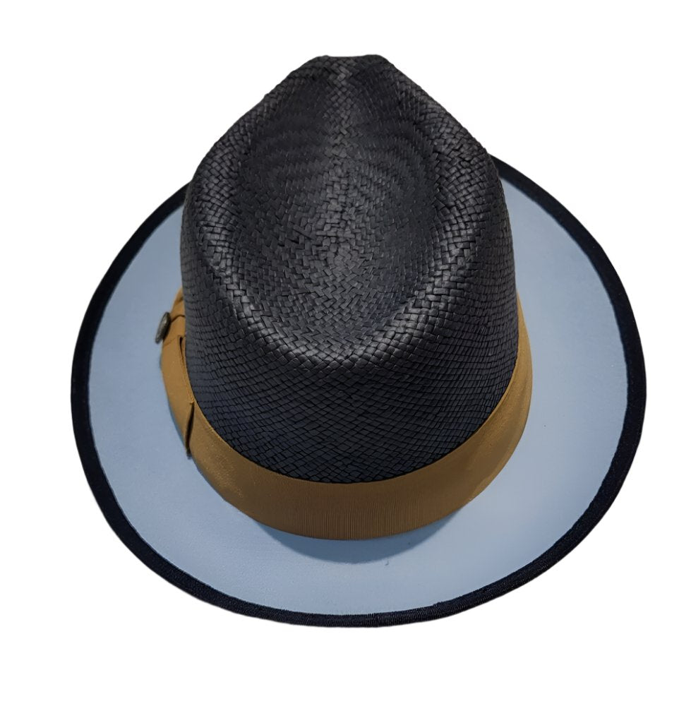 Bruno Capelo SE-420 The Sebastin Straw Navy/Light Blue/Tan
