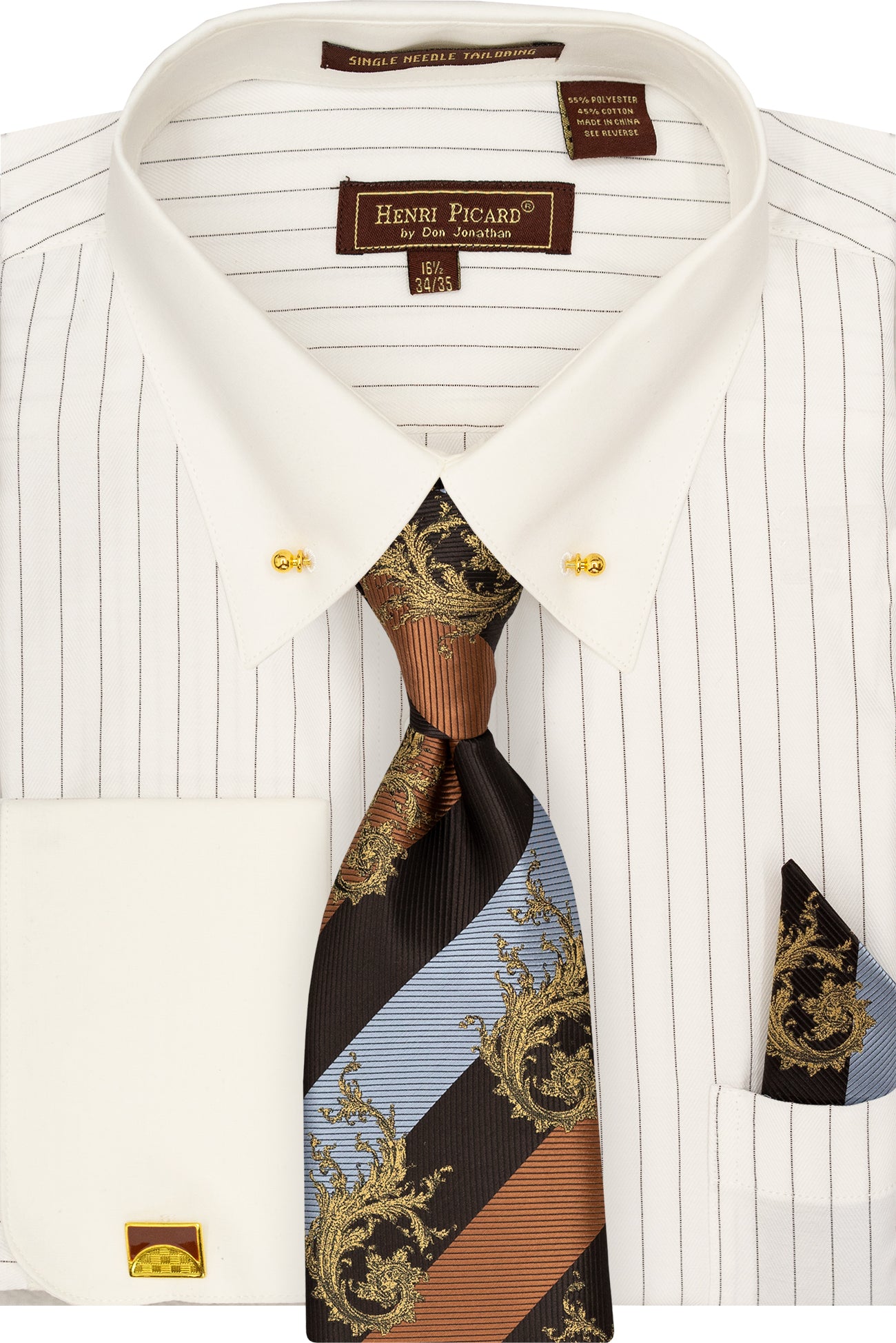 Henri Picard FC198 Shirt Tie Set Ivory Henri Picard FC198 Shirt Tie Set Ivory