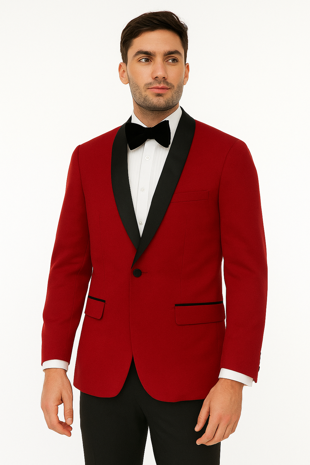 Zacchi Allen 71708 4-Way Stretch Tux Blazer Red