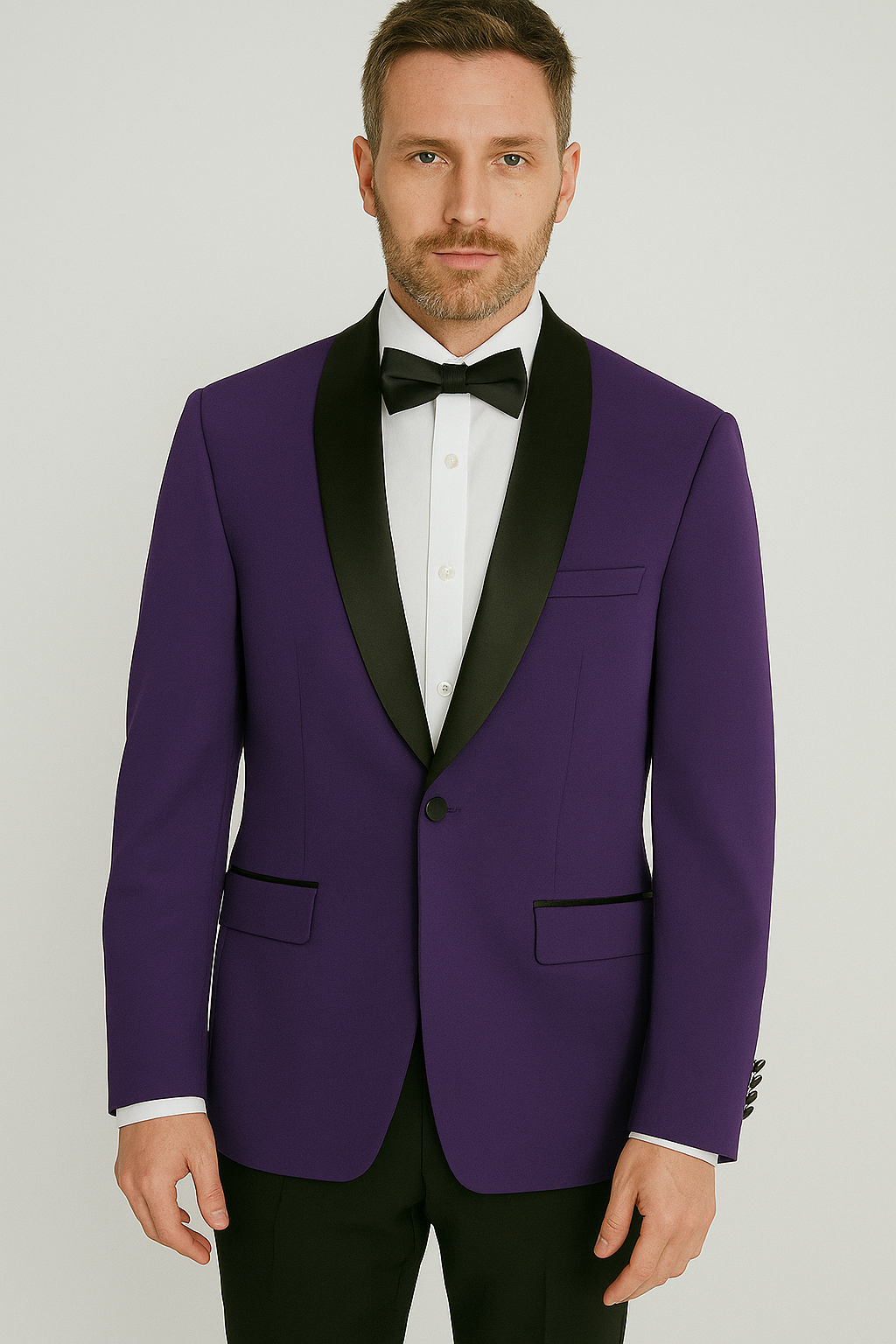 Zacchi Allen 771709 4-Way Stretch Tux Blazer Purple