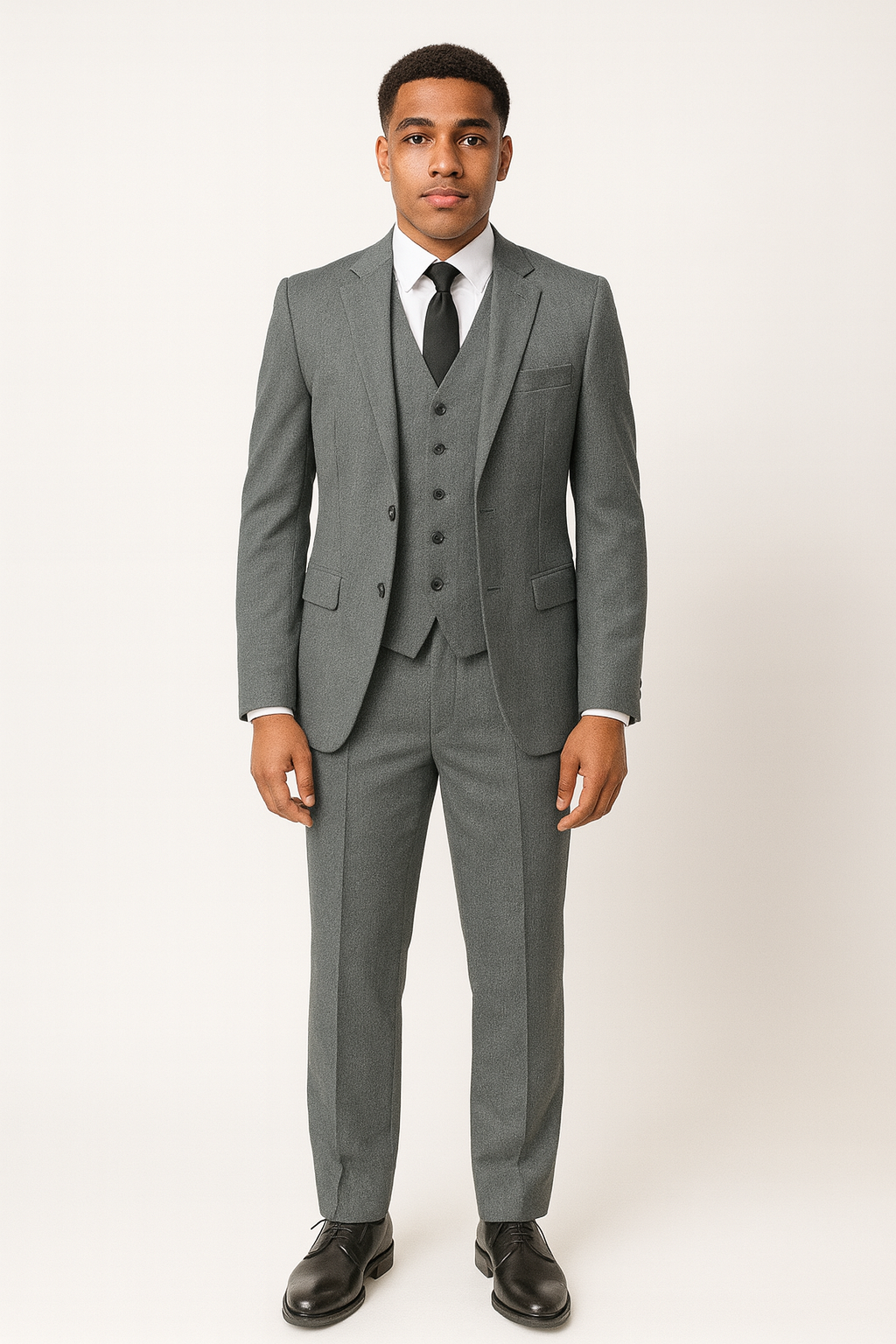 Studio Ferera 32001 3PCS Slim Fit Suits Grey