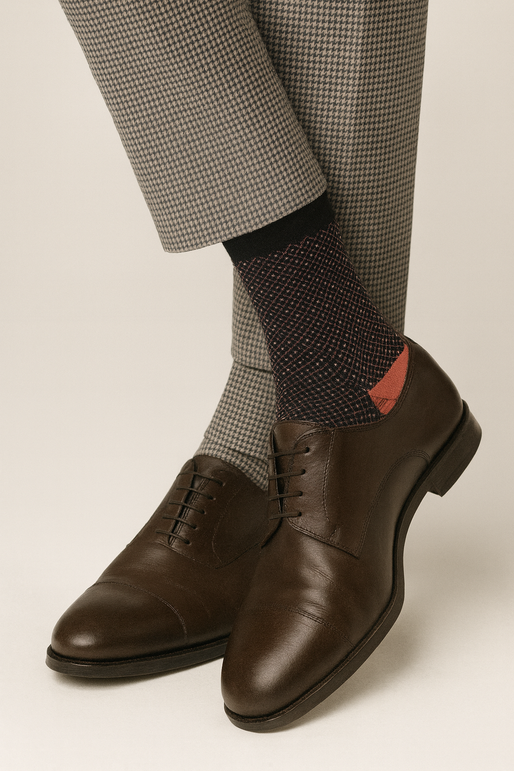 Zenio SK8087#5 Fancy Socks Charcoal Pink