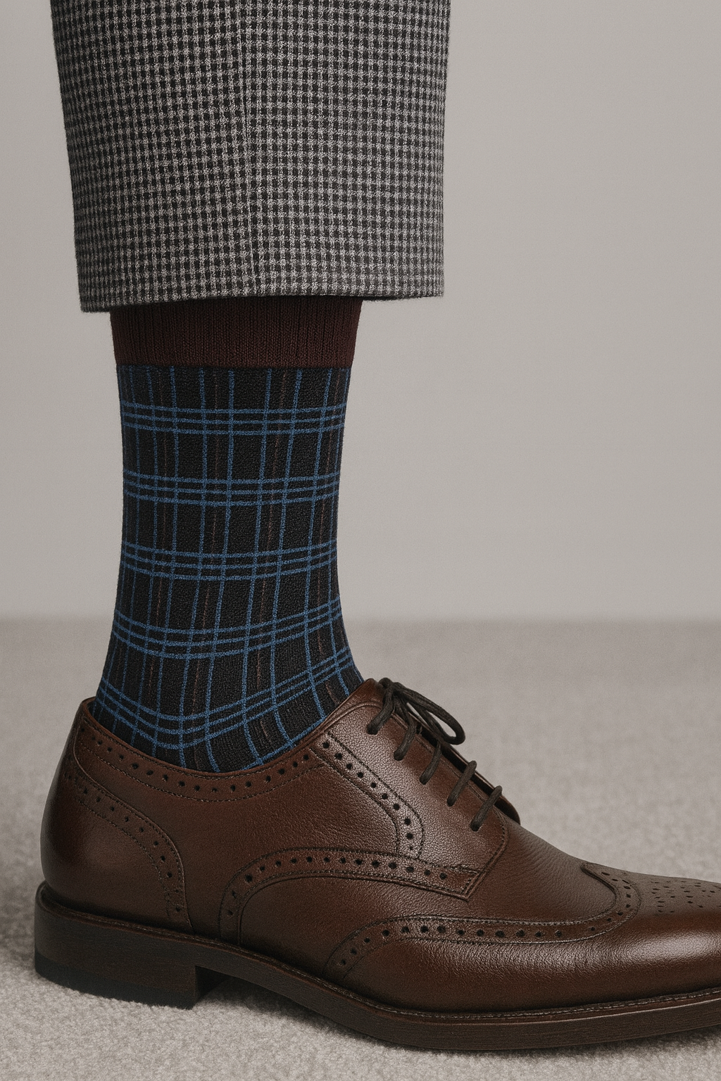 Zenio SK8076#3 Fancy Socks Plum Grey