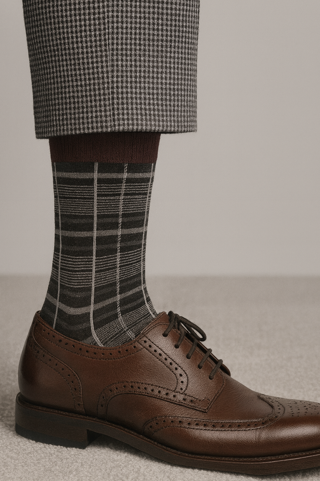 Tallia TS7249#6 Fancy Socks Black Grey