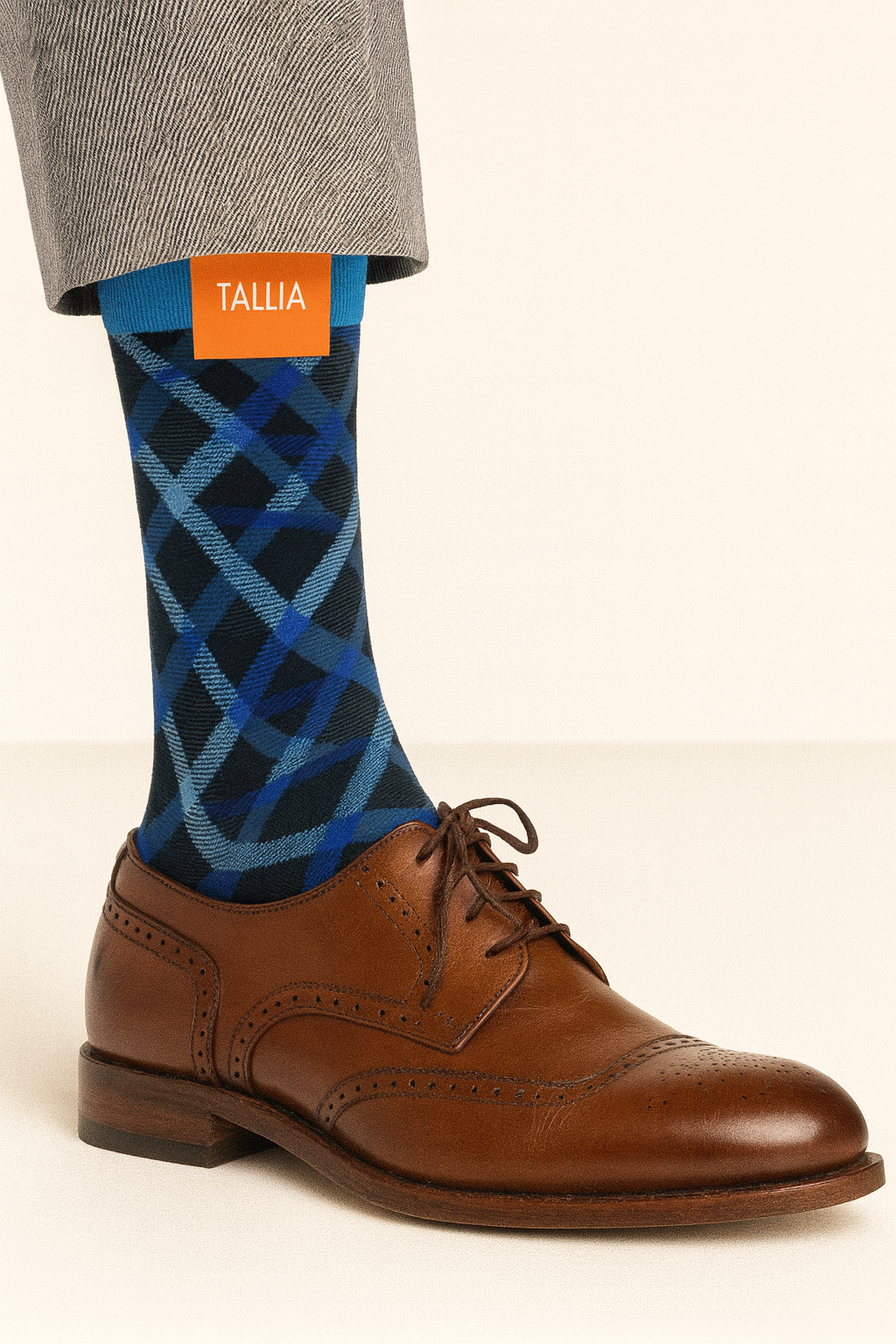 Tallia TS7252#3 Fancy Socks Navy Blue