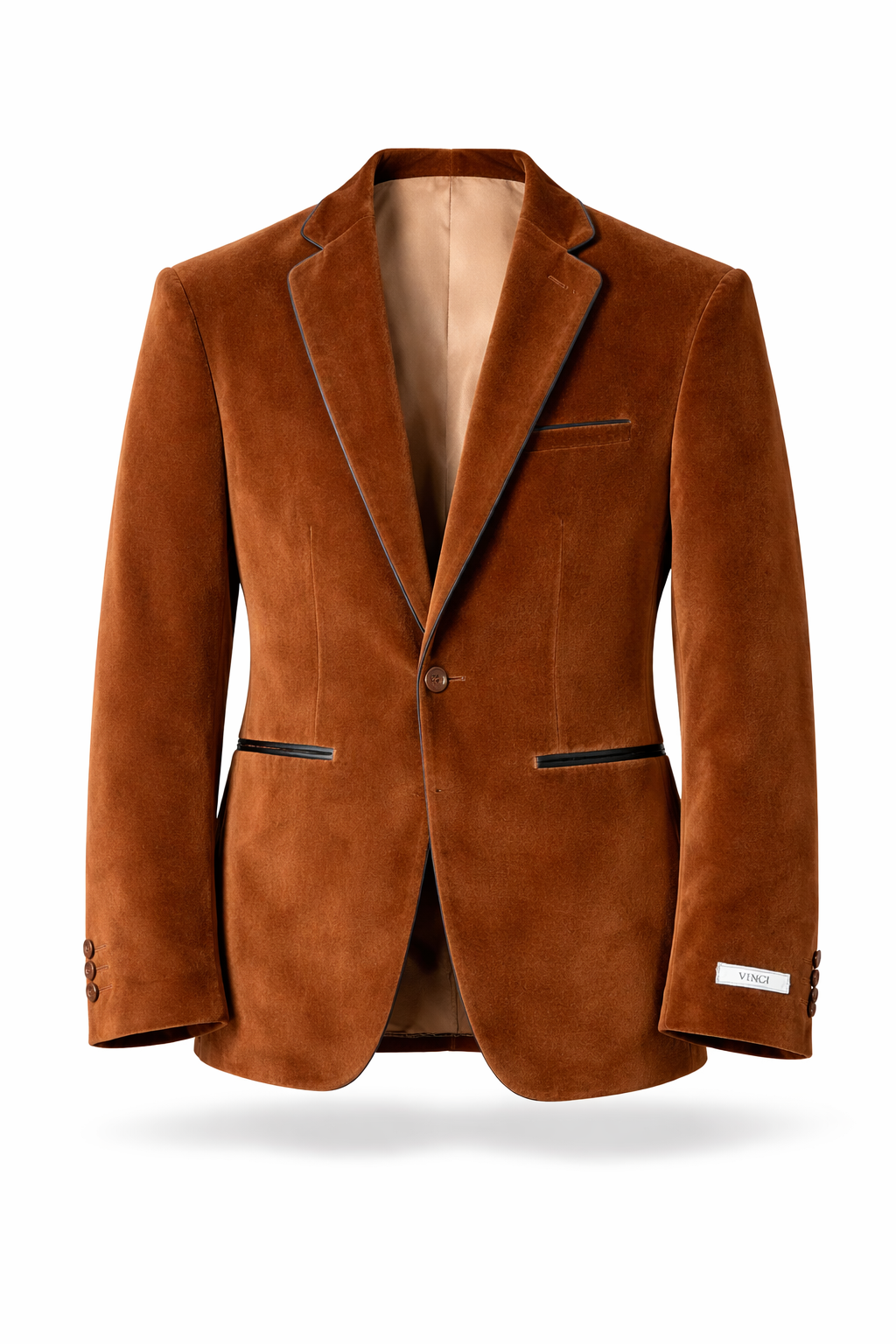 Vinci BS-02 Single Breast Velvet Bourbon