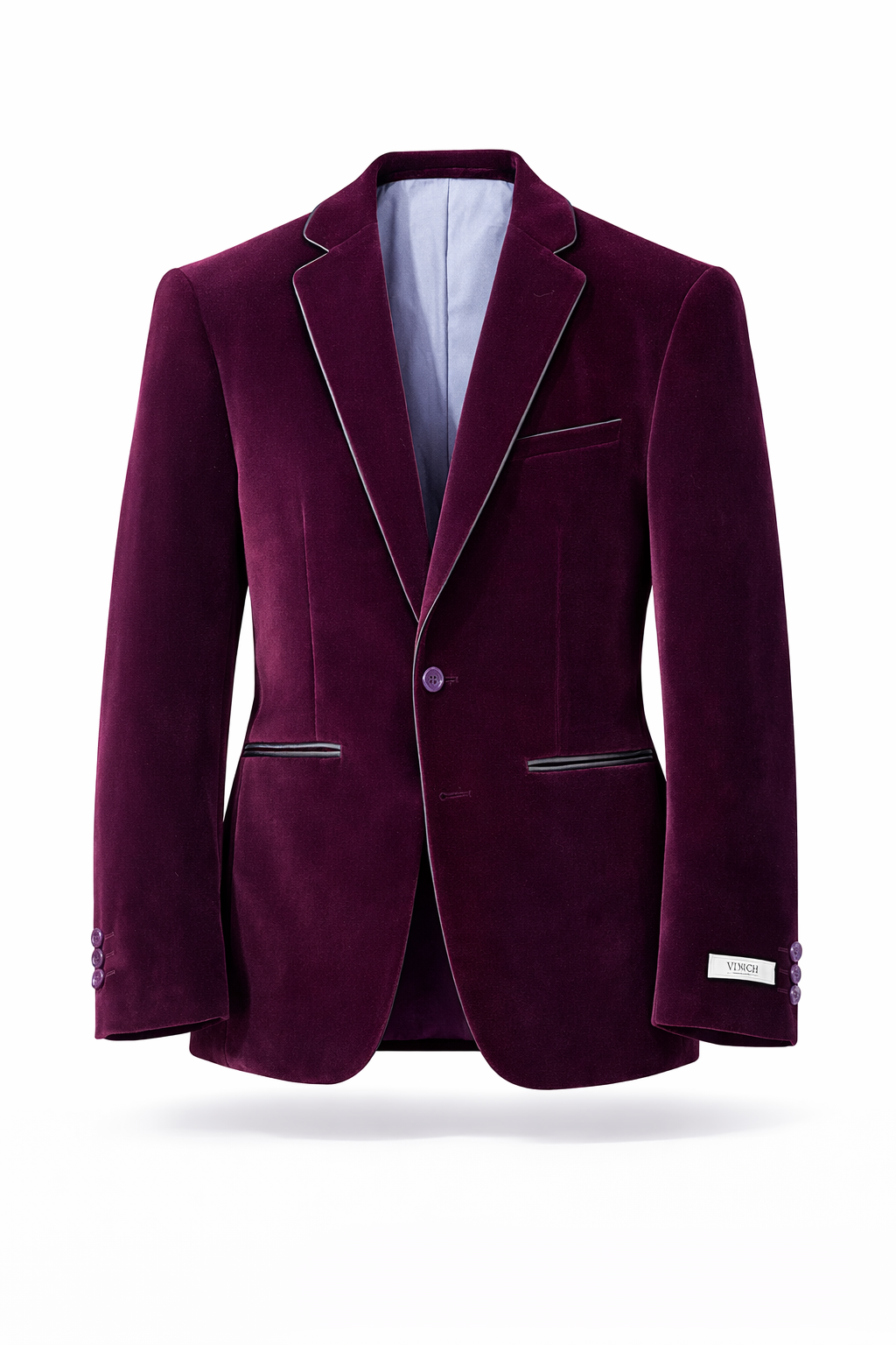 Vinci BS-02 Single Breast Velvet Purple