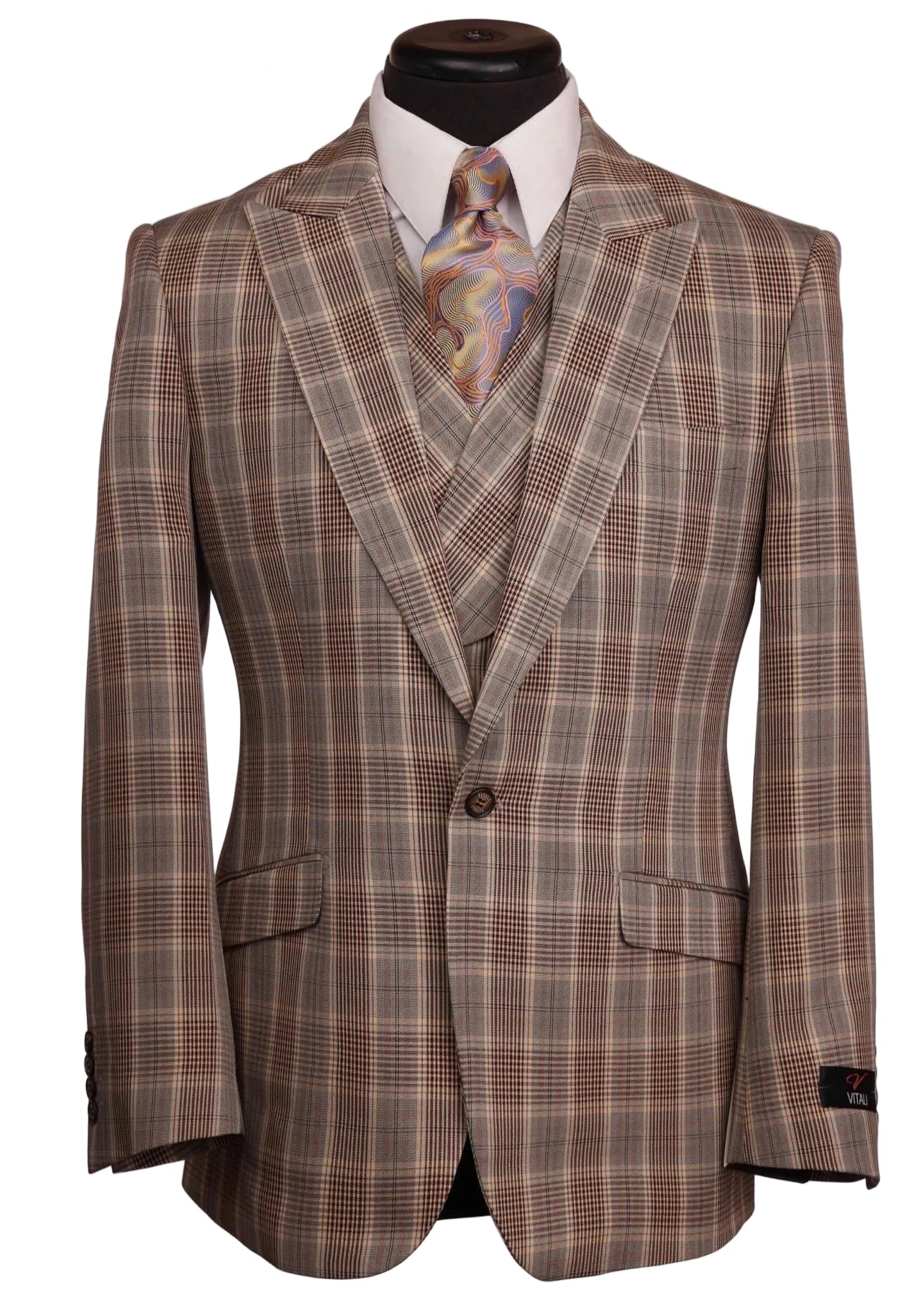 Vitali M5560 Pieces Vested Suit Sage