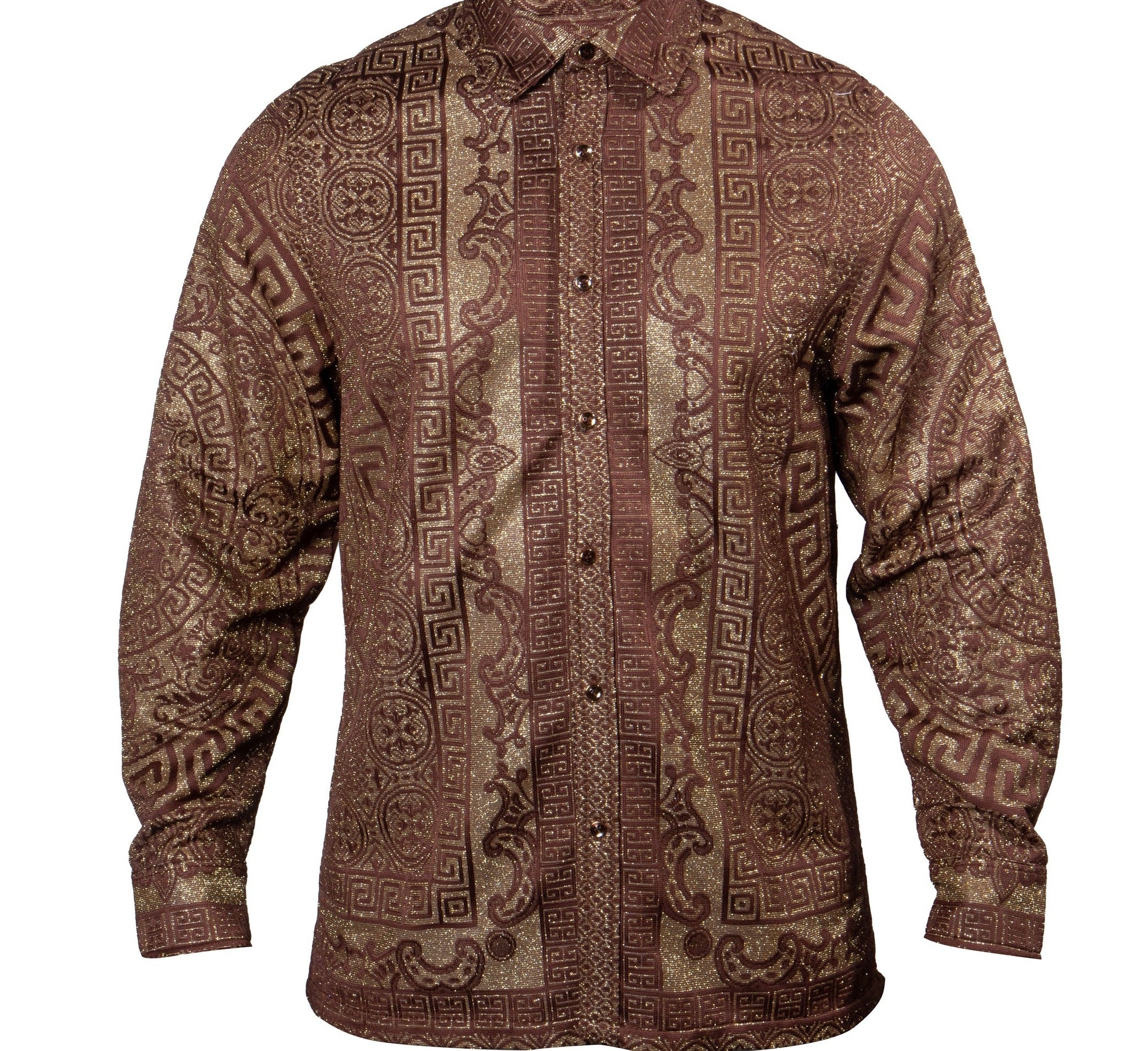 Prestige LACE-350 Long Sleeve Lace Shirt Brown