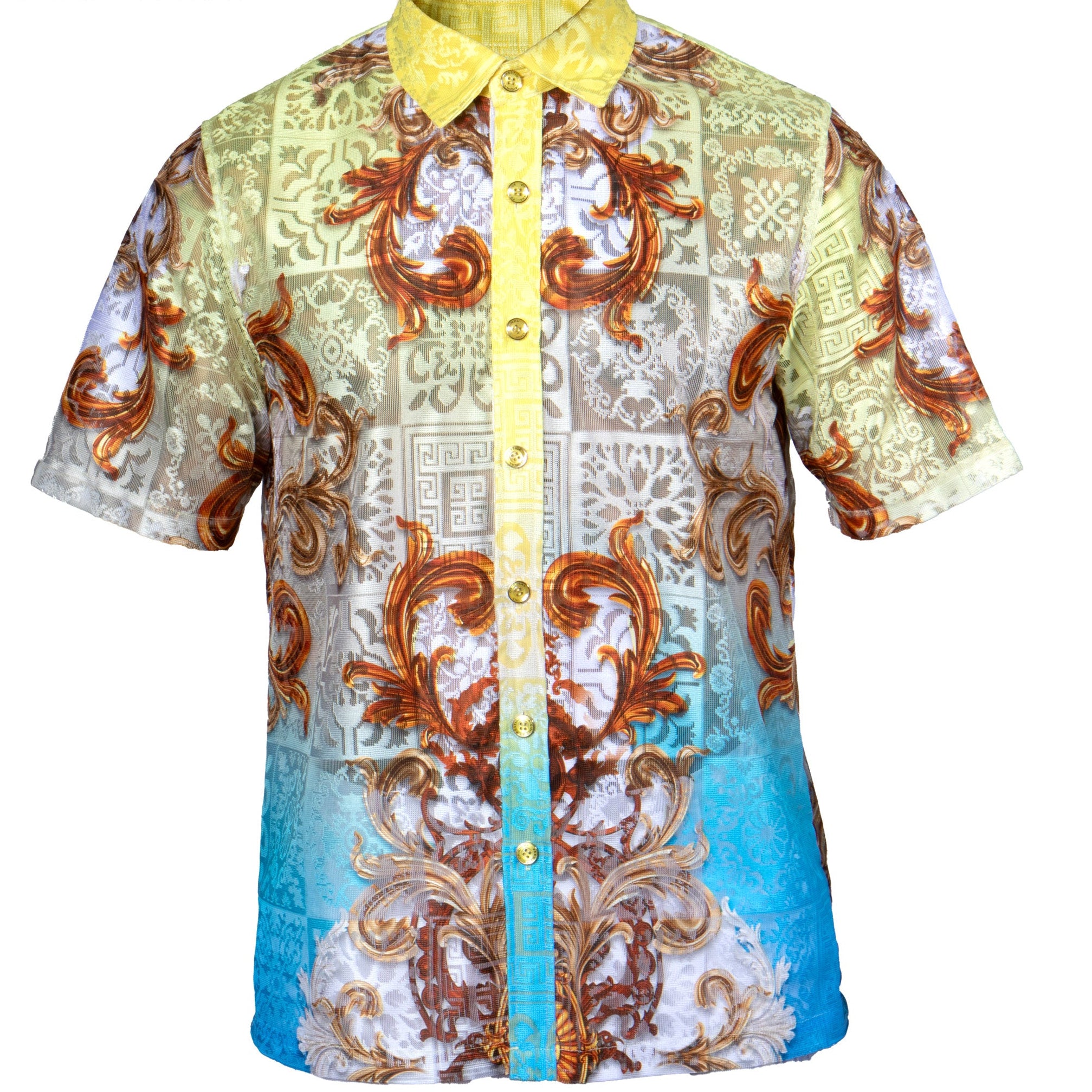 Prestige Lace -512 Short Sleeve Shirt Yellow Prestige Lace -512 Short Sleeve Shirt Yellow