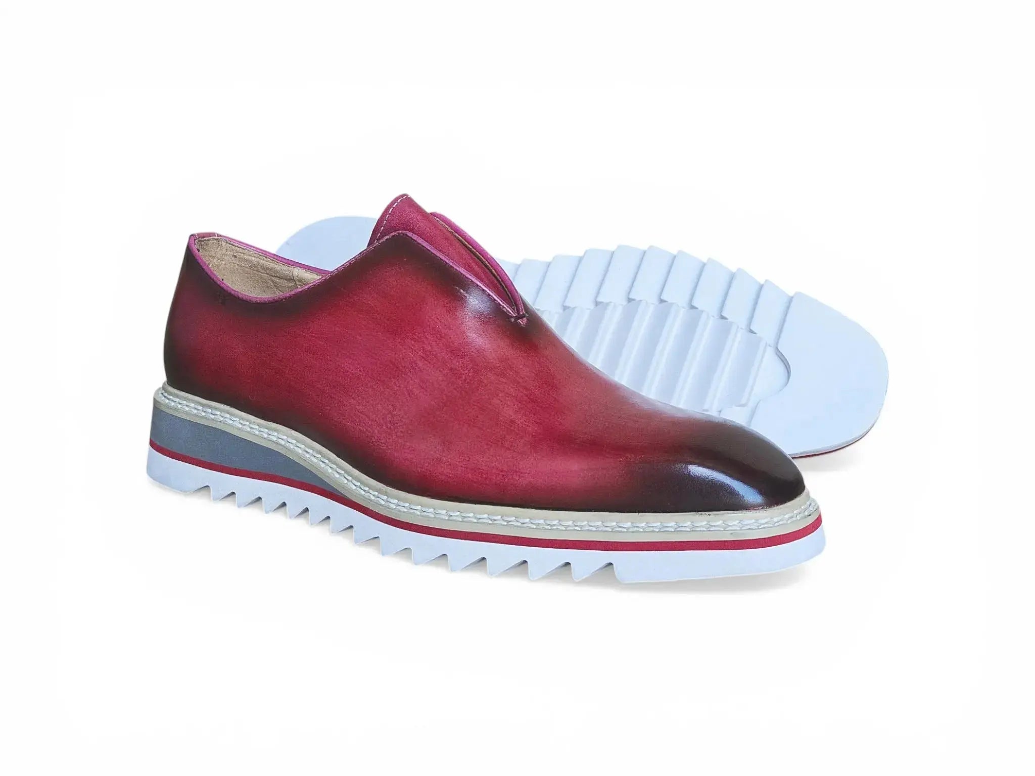 Laceless Loafer with Contrast color lightweight sole