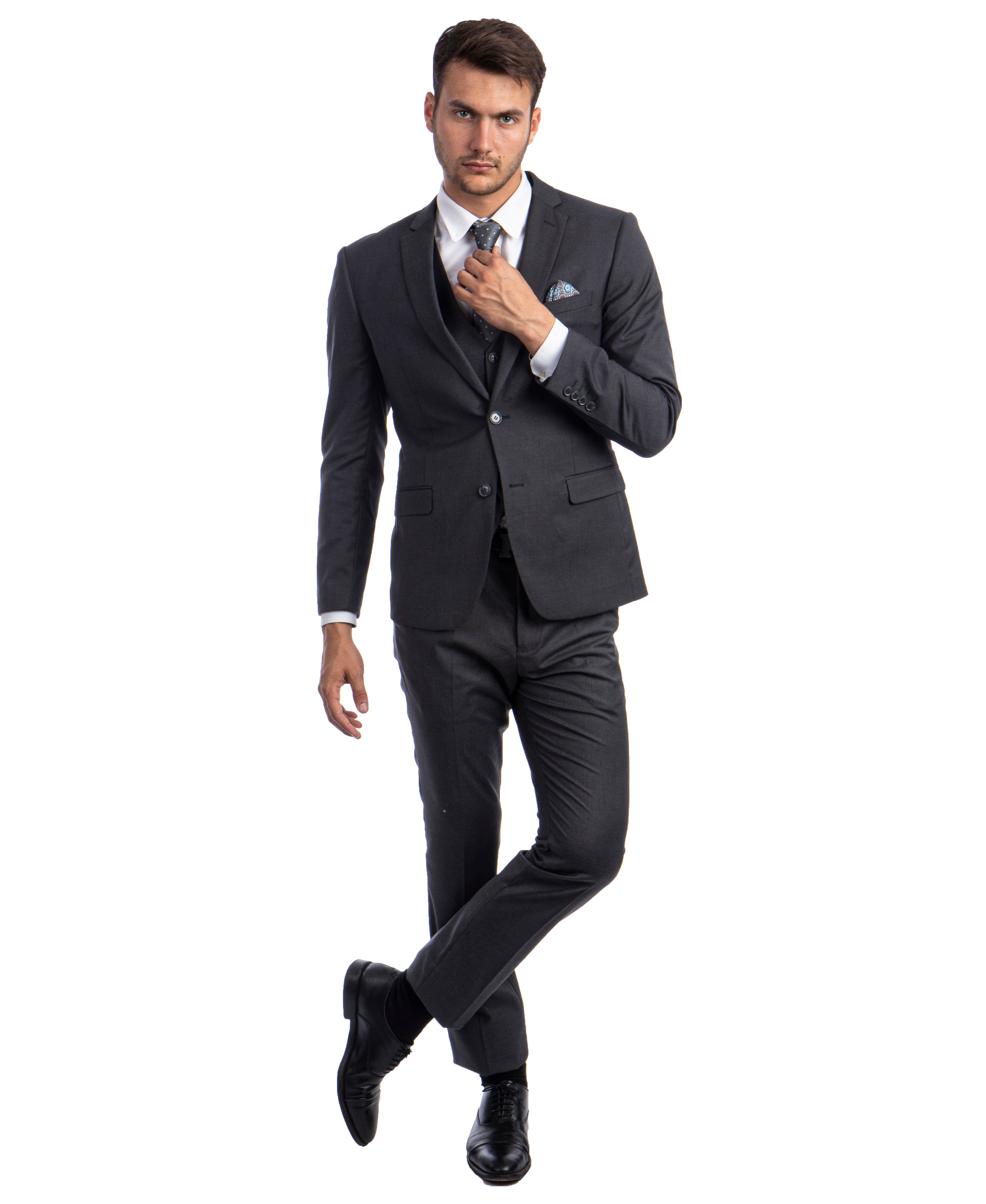 Charcoal Gray Suit For Men Formal Suits For All Ocassions M282SK-03