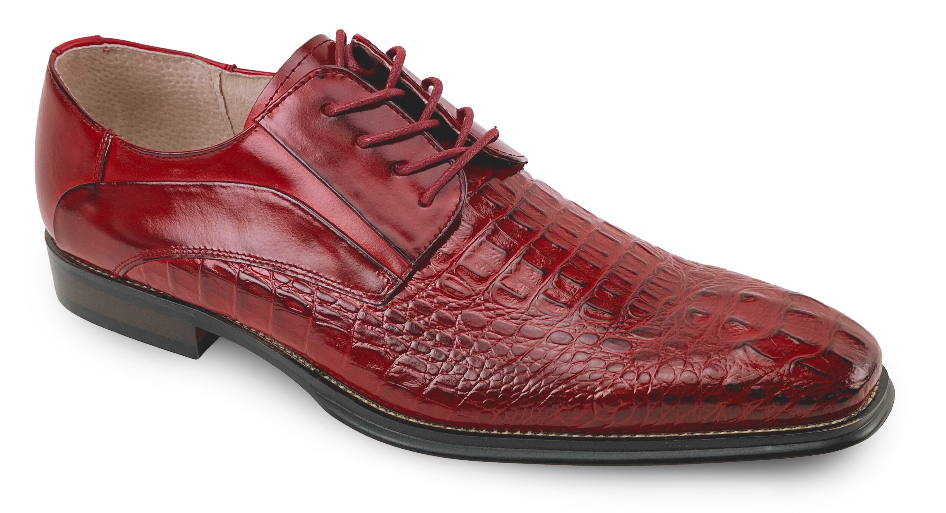 Giovanni Mason Leather Shoes Red