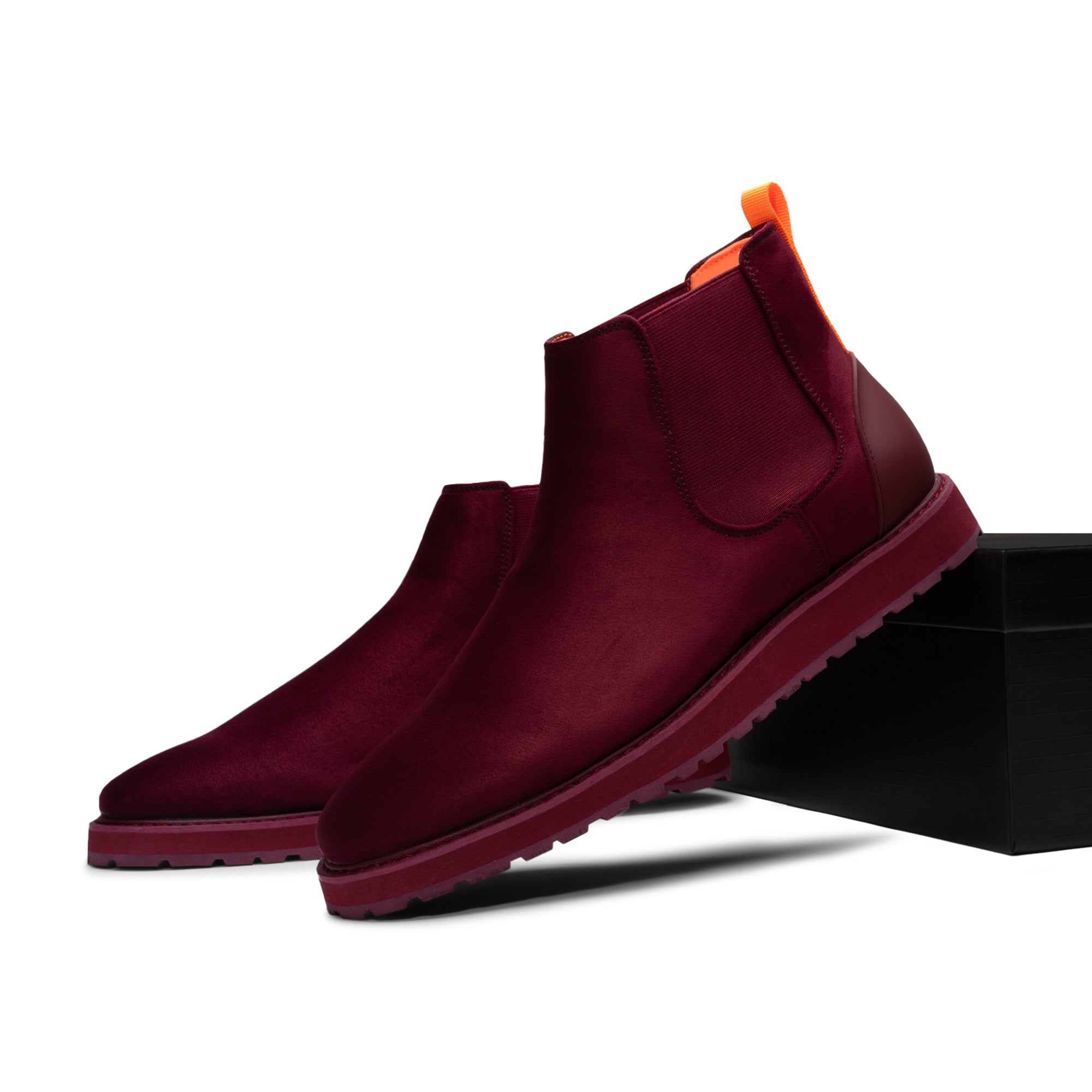 Tayno The Mustela Suede Casual Chelsea Sneaker Wine