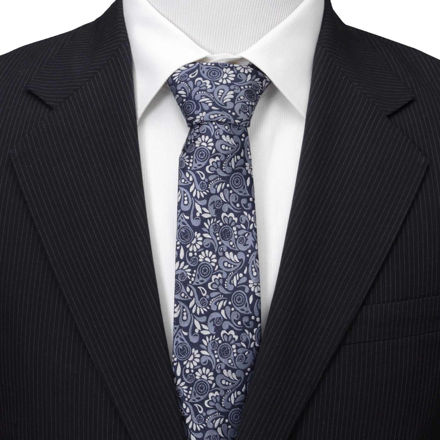 Marvel Avengers Icons Necktie and Tie Bar Gift Set