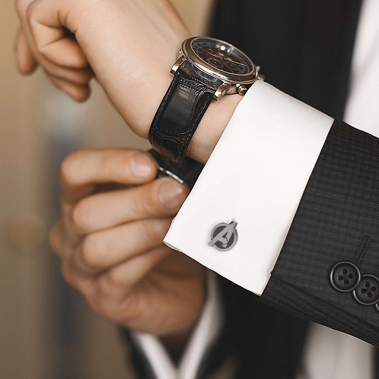 Avengers Gunmetal Cufflinks