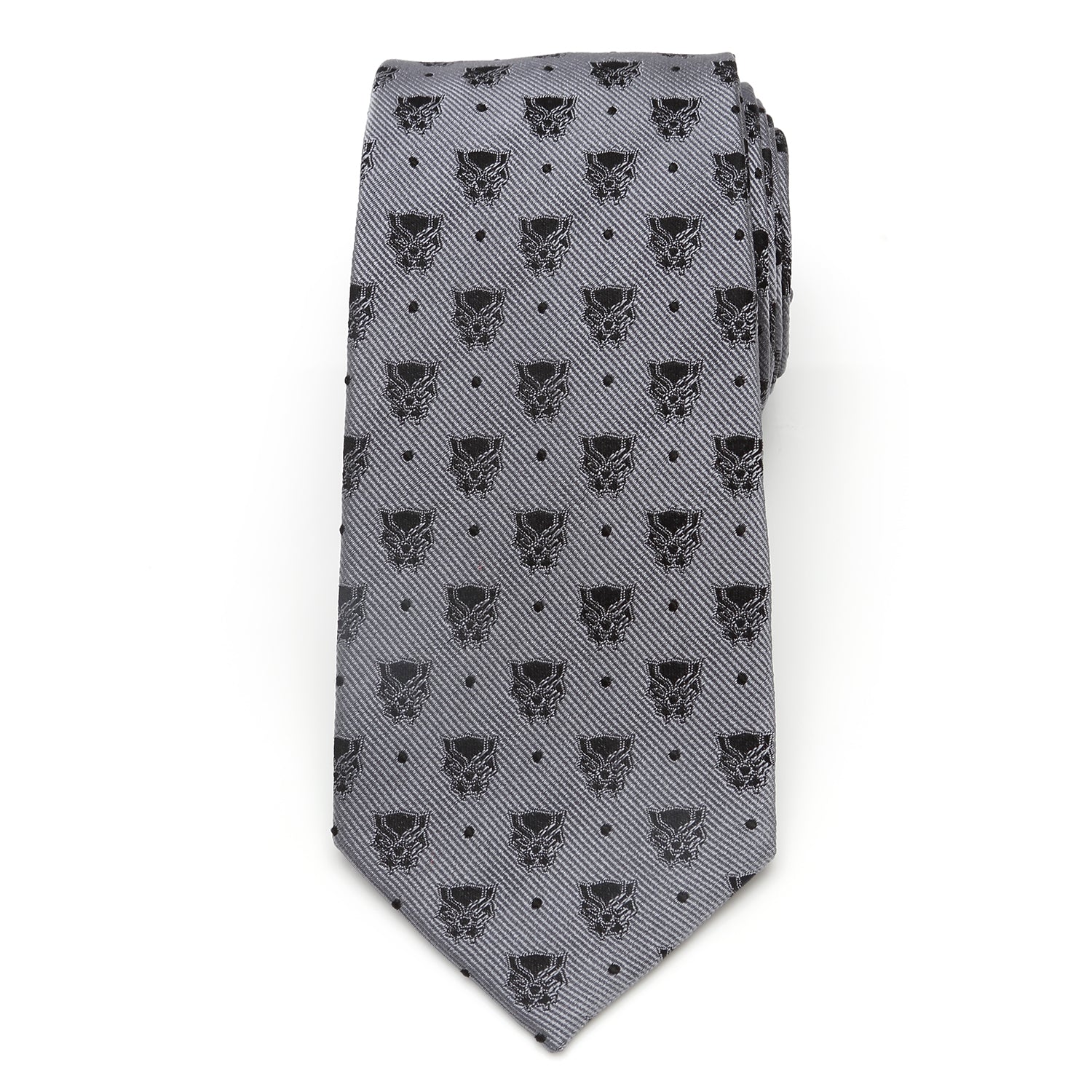 Marvel Black Panther Gray Dot Tie