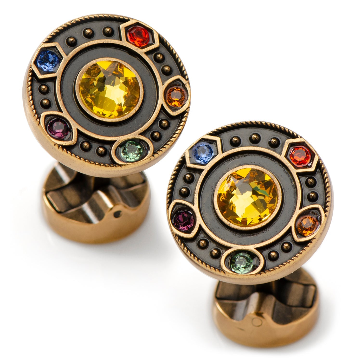 Marvel Avengers Infinity Stones Cufflinks and Lapel Pin Gift Set