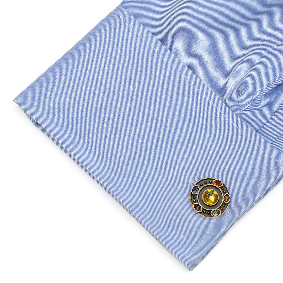 Marvel Avengers Infinity Stones Cufflinks and Lapel Pin Gift Set