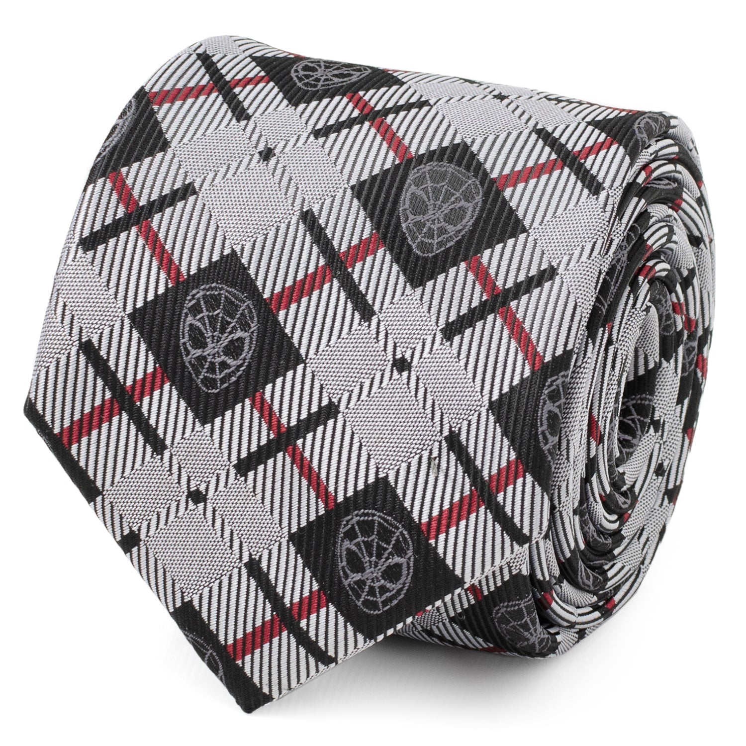 Marvel Spider-Man Plaid Black Men's Tie