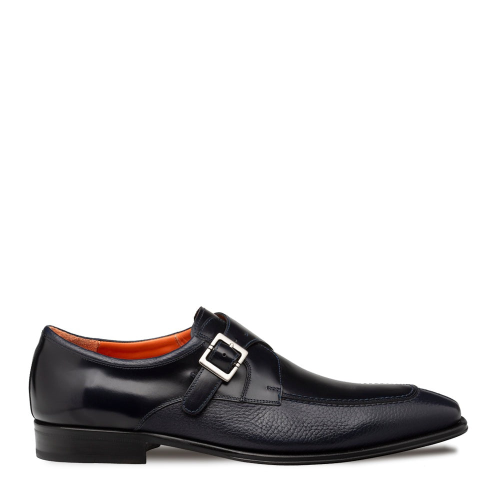 Mezlan Pego Monk Strap Navy Blue