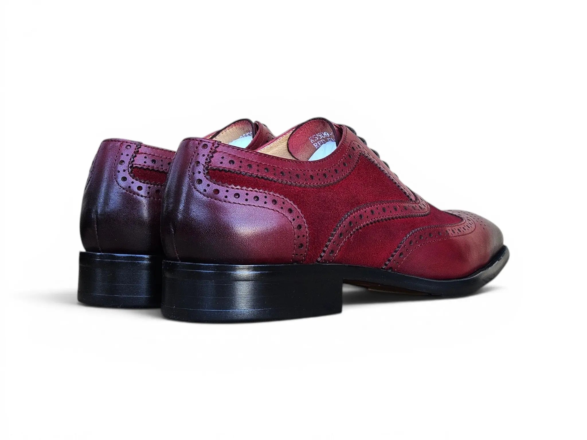 Mixed Media Burnished Wingtip Oxford
