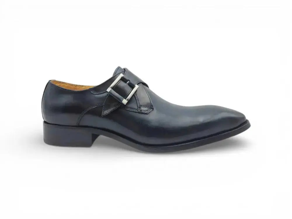 Monk Strap Buckle Leather Shoes