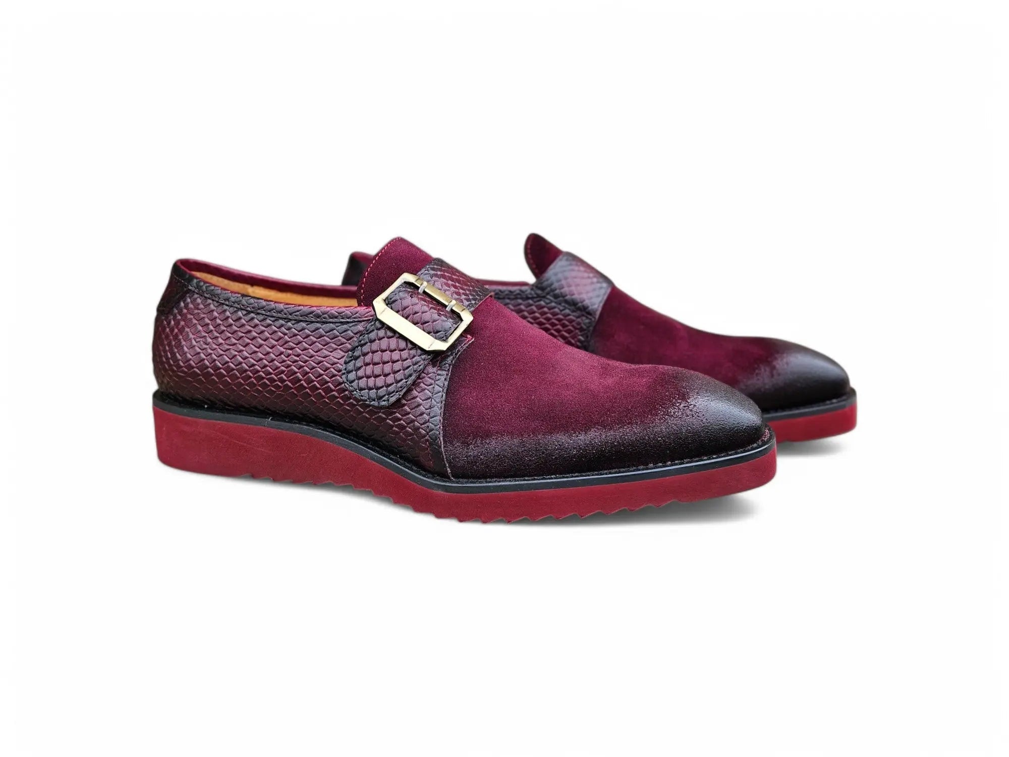 Multi Media Buckle Monkstrap Slip-on