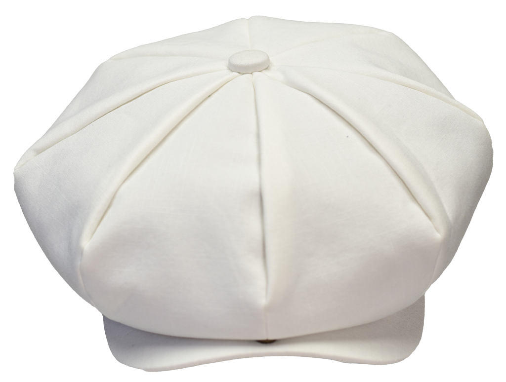Bently By Bruno Capelo NB-351 News Boy Cap 8/4 White