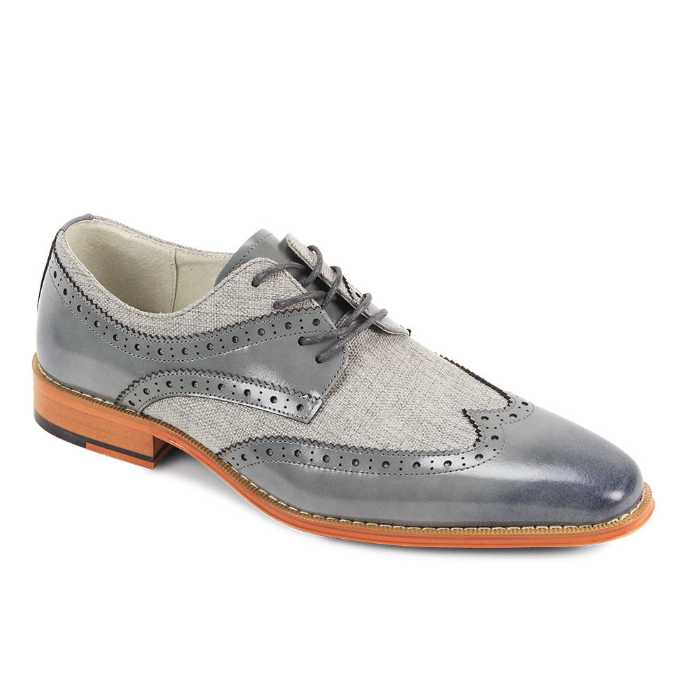 Giovanni Nico Wingtip Shoes Grey