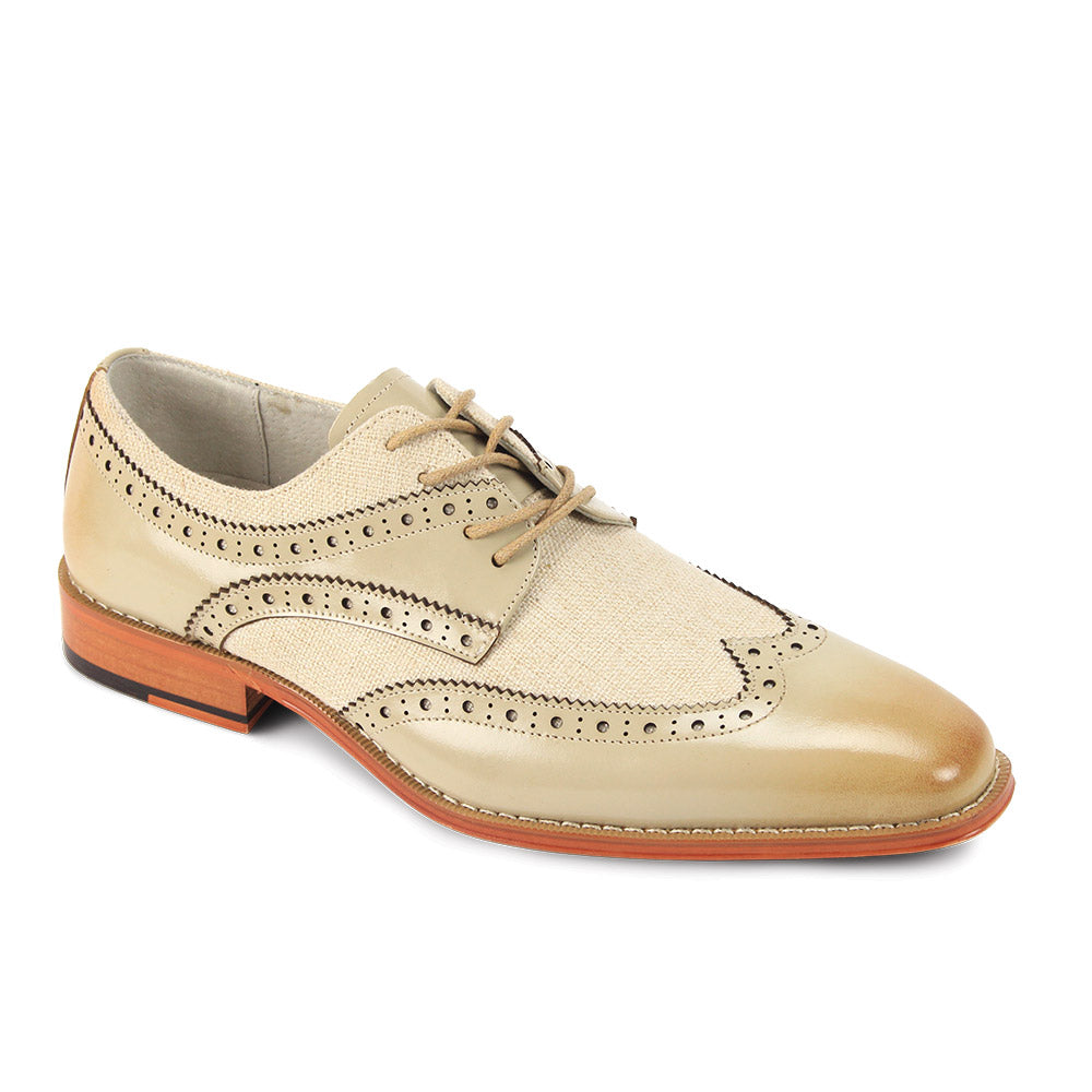Giovanni Nico Wingtip Shoes Natural/Beigr