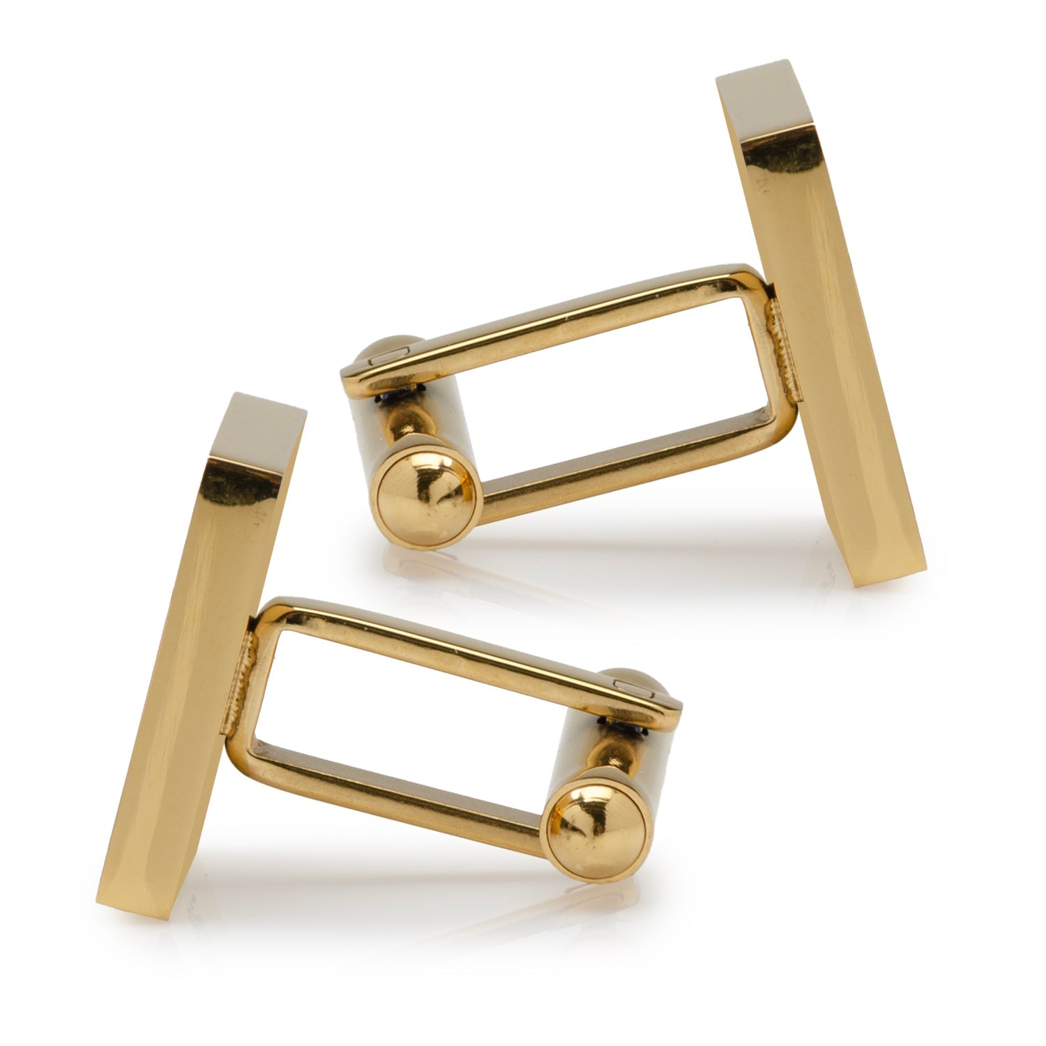 Gold Stainless Engravable Square Cufflinks
