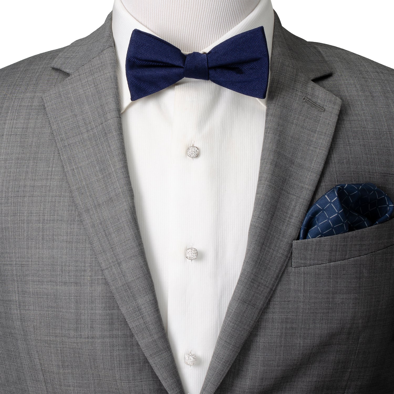 Stainless Steel White Pave Crystal 5-Studs