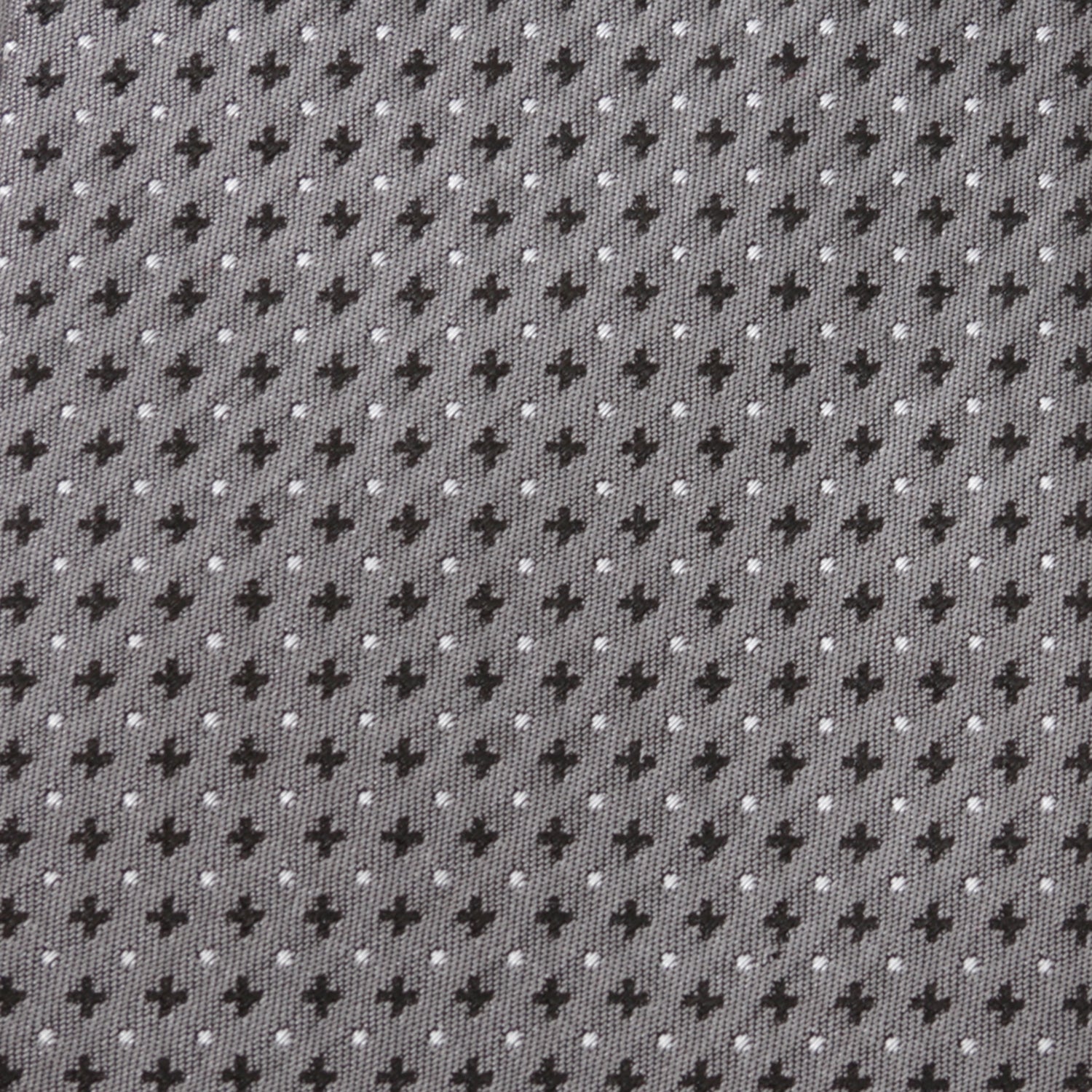 Gray Cross Dot-Men's Tie