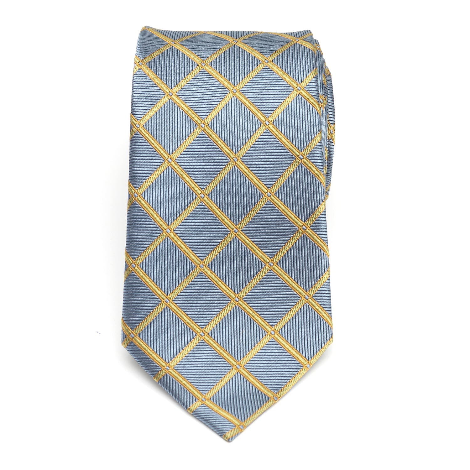 The Edward Tie (Gold Check Men's Tie)