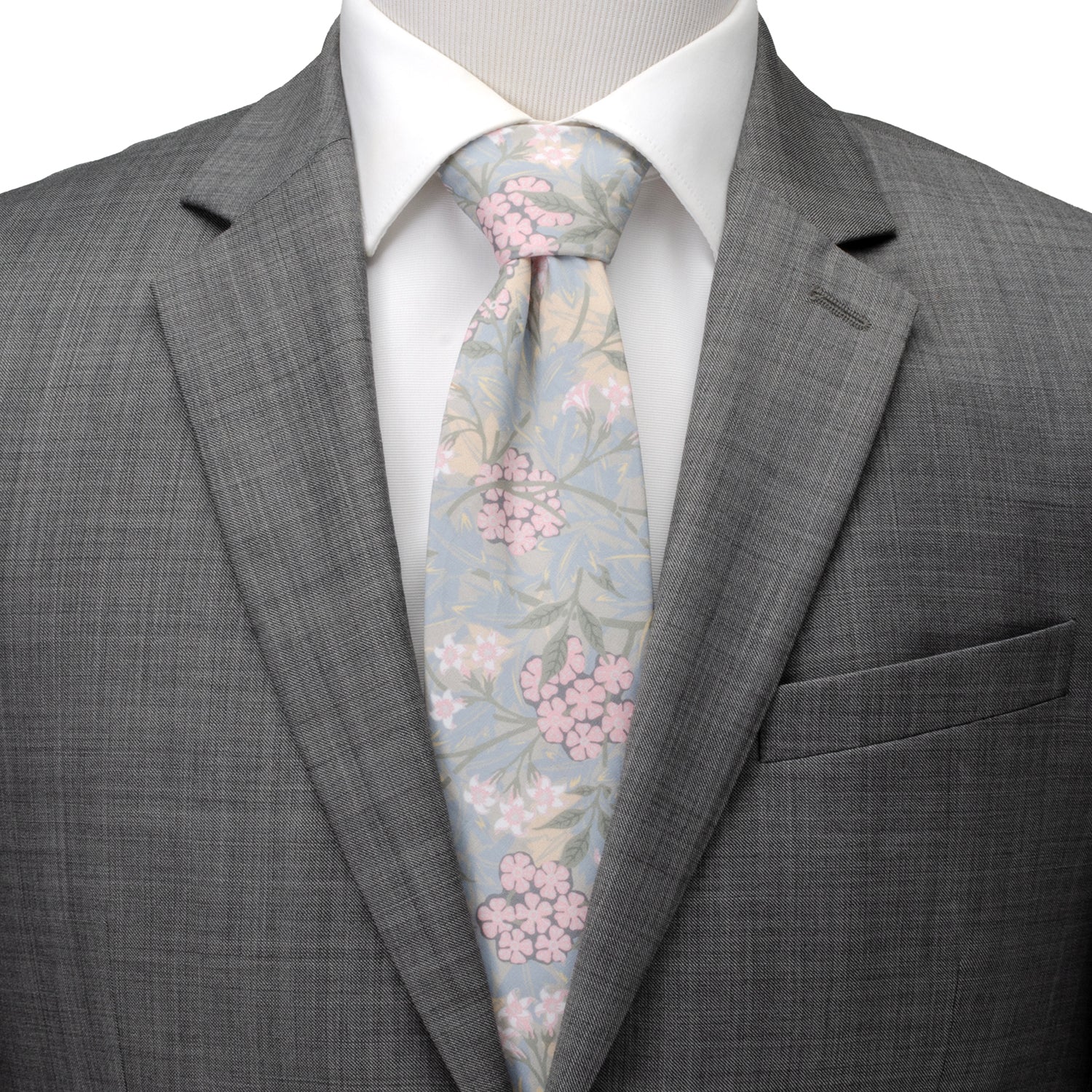 Light Blue Floral Men's Tie