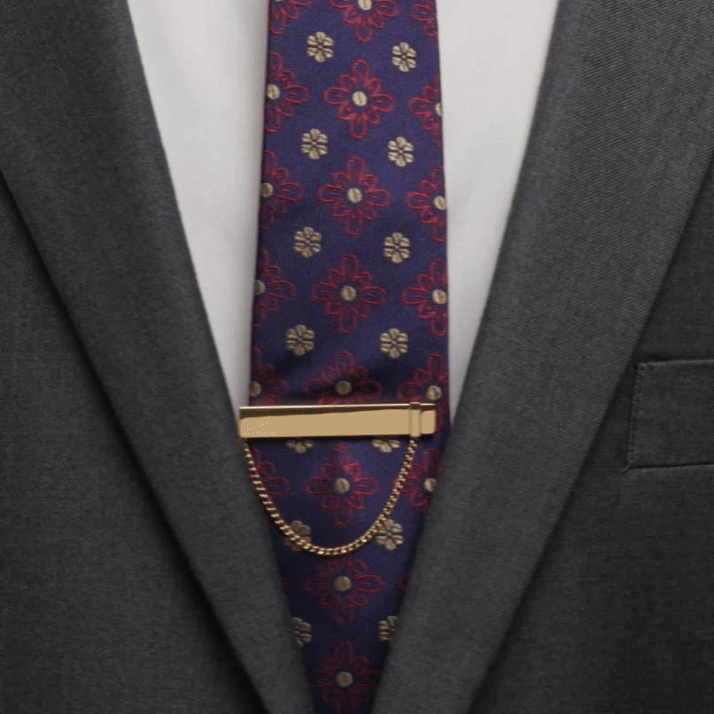 Stainless Steel Gold Chain Tie Clip