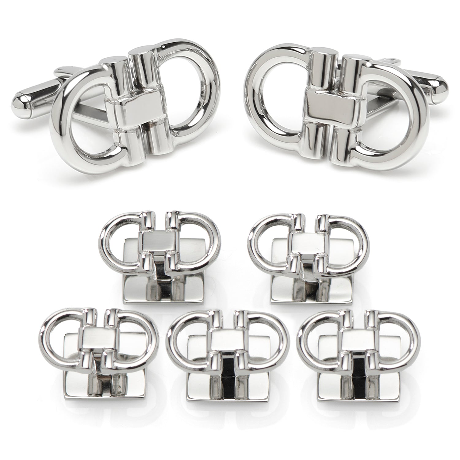 Horse Bit Stainless Steel 5-Stud Set