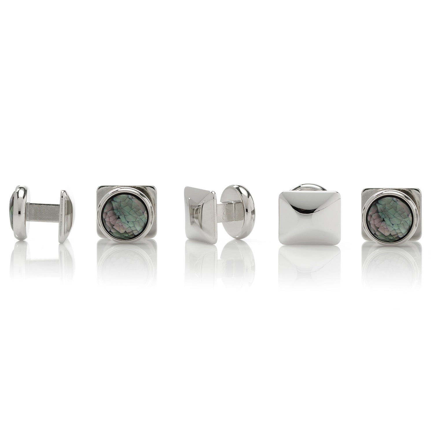 Mosaic Smoke Mother of Pearl 5-Stud Set